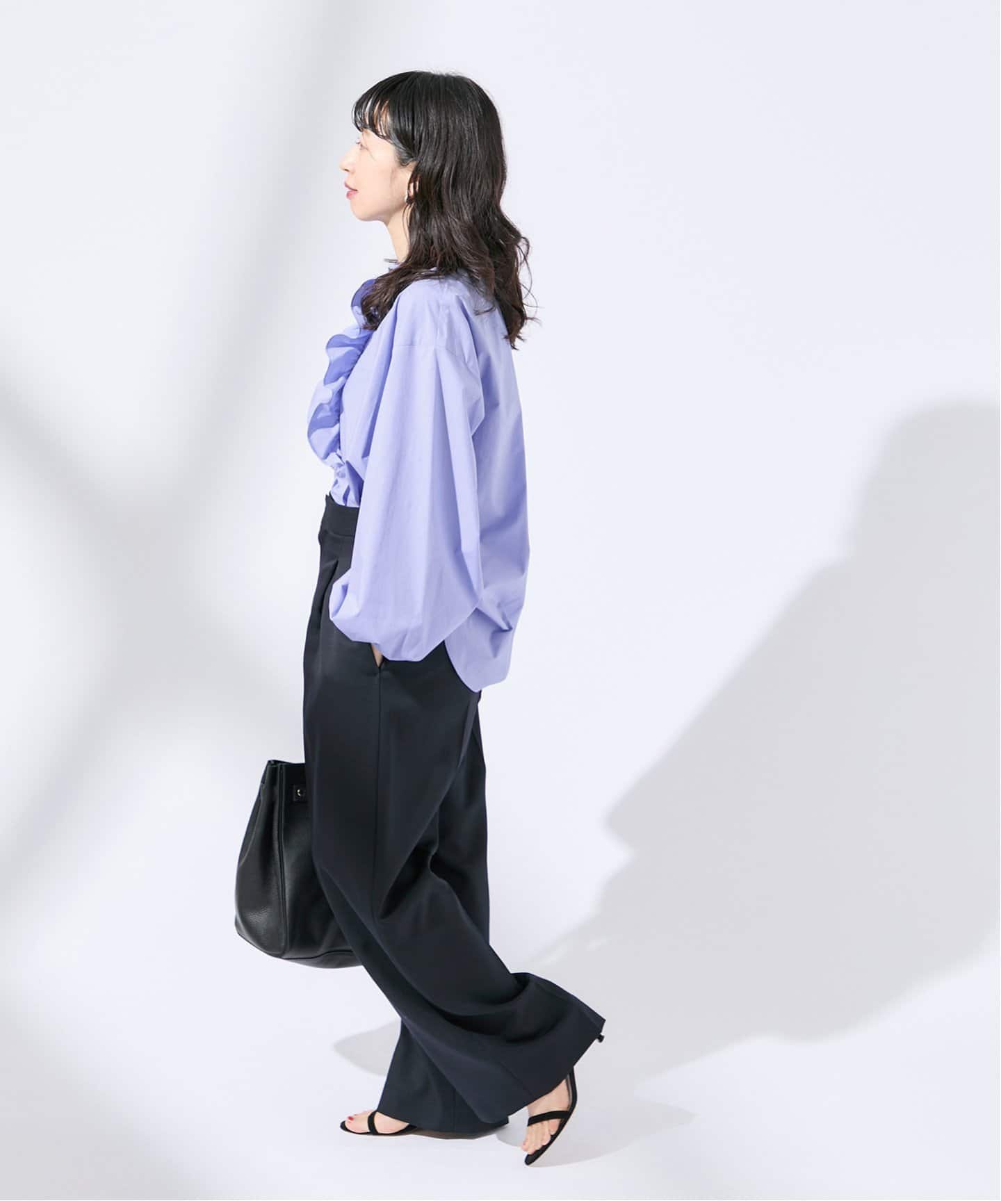 追加》スタンドカラーフリルシャツ（シャツ／ブラウス）｜JOURNAL