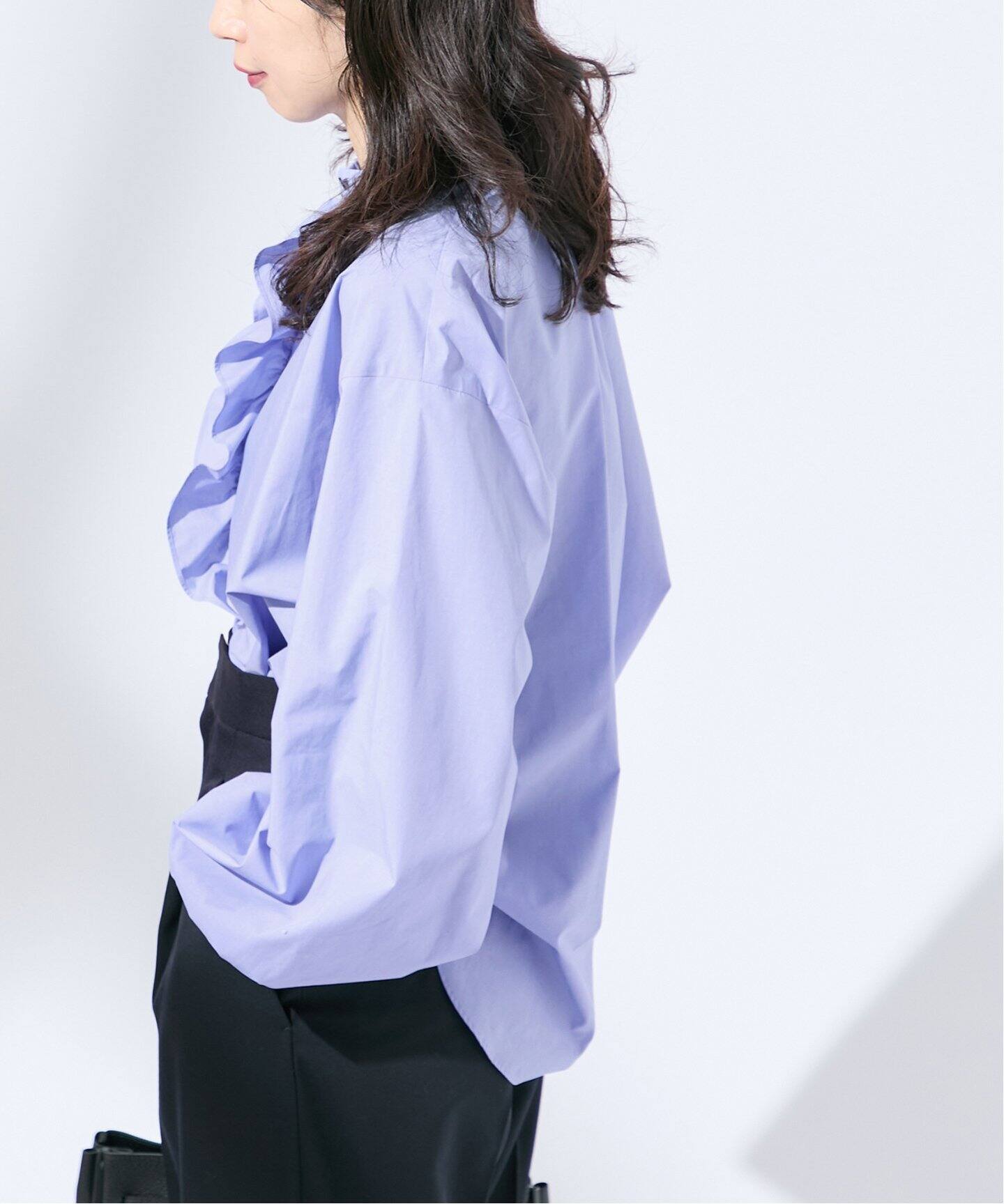 追加》スタンドカラーフリルシャツ（シャツ／ブラウス）｜JOURNAL