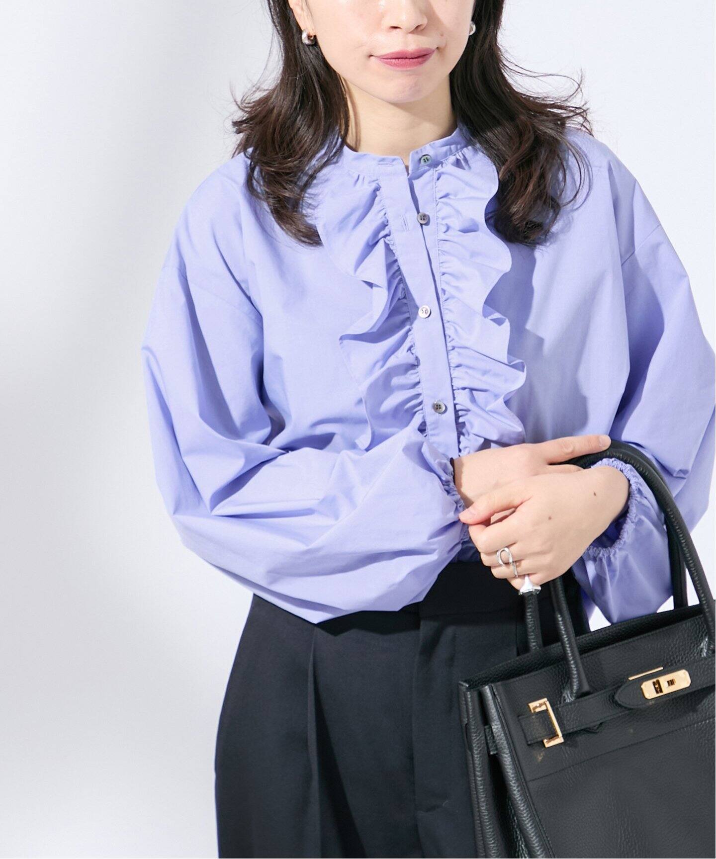 追加》スタンドカラーフリルシャツ（シャツ／ブラウス）｜JOURNAL