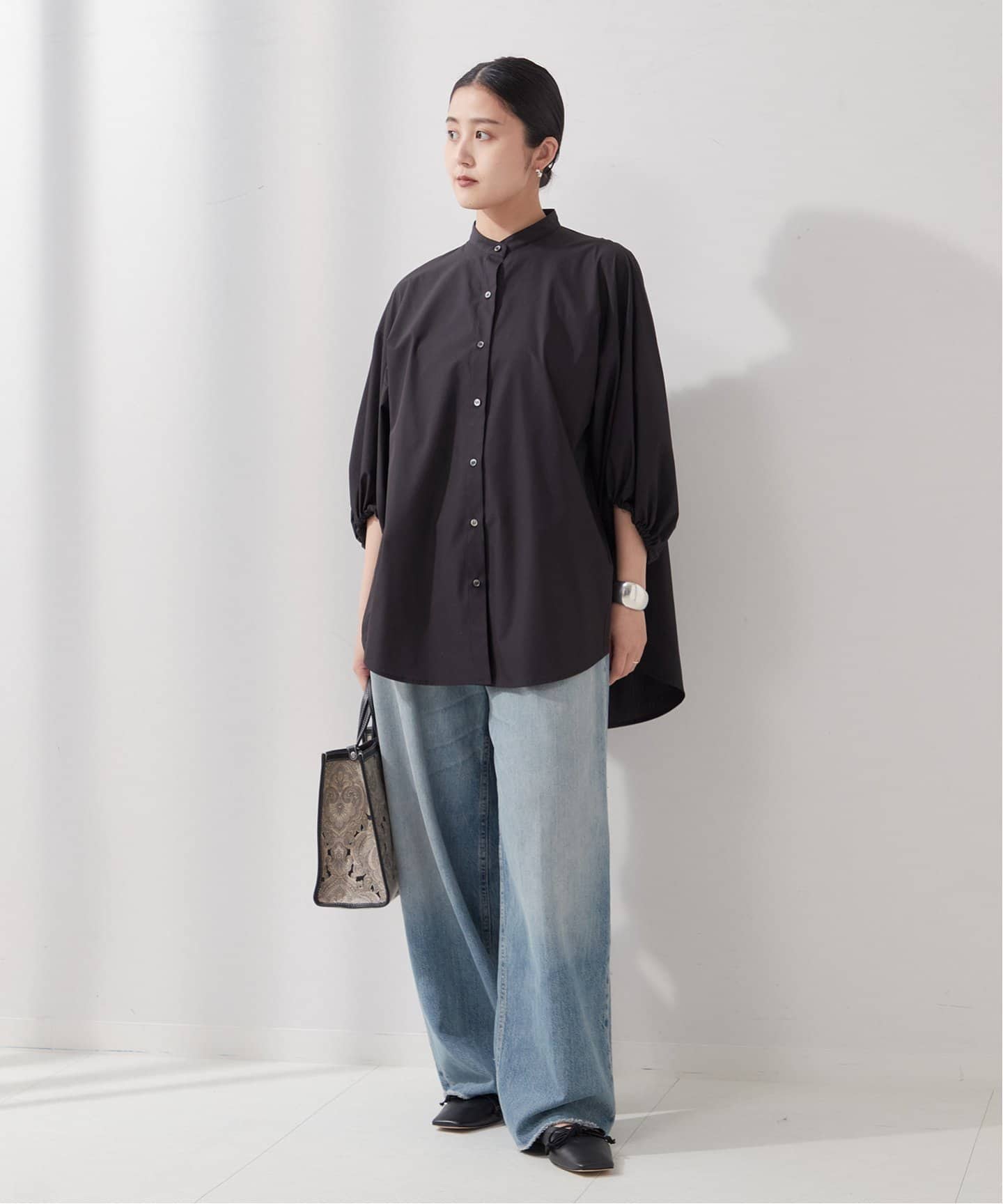 【JOURNAL STANDARD L'ESSAGE】長袖シャツ　ブラウス 予約》CPブロードギャザーシャツ（シャツ／ブラウス）｜JOURNAL