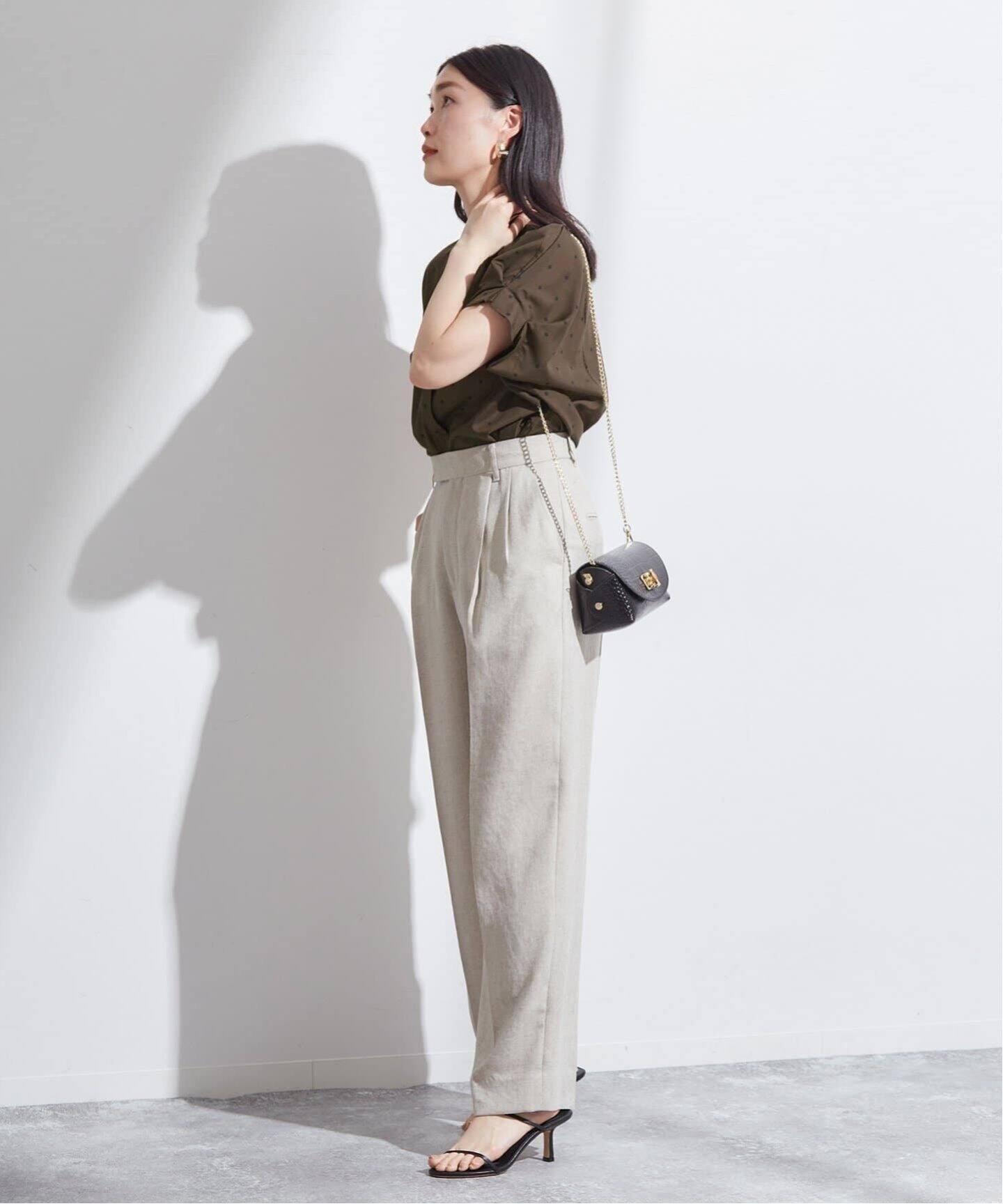 JOURNAL STANDARD L'ESSAGE タックスリーブシャツ　茶色 JOURNAL STANDARD L'ESSAGE タックスリーブシャツ 茶色 - メルカリ