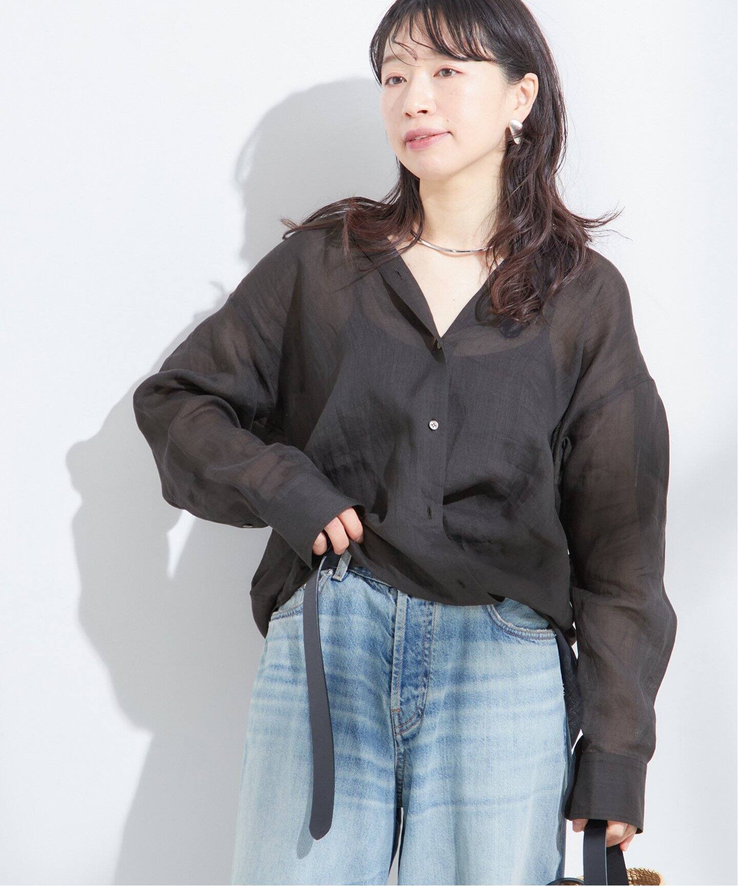 シアーラミー 2WAY シャツ（シャツ／ブラウス）｜JOURNAL STANDARD L 