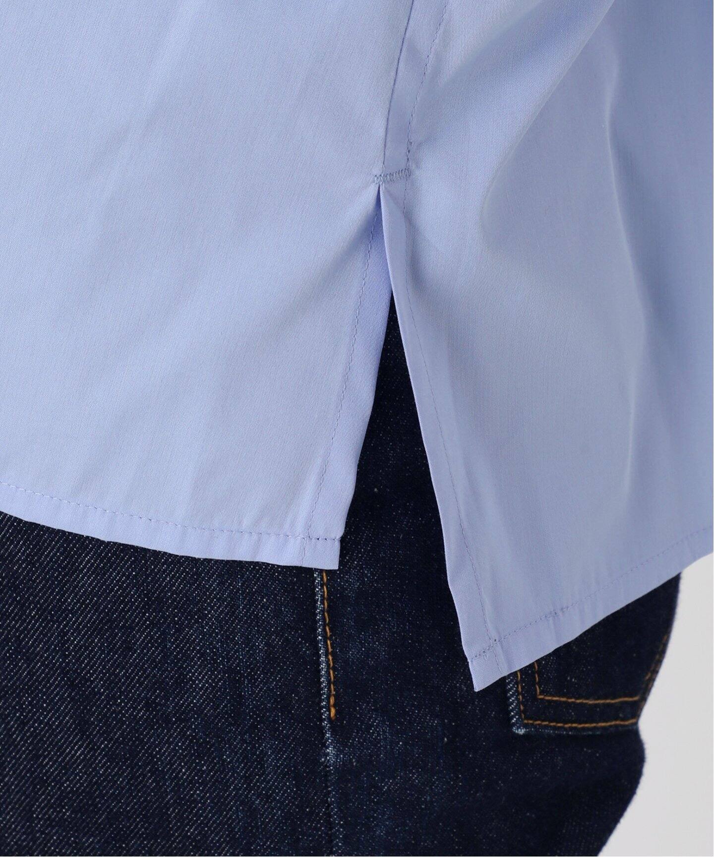 CPムジ/ストライプ刺しゅうショートシャツ（シャツ／ブラウス