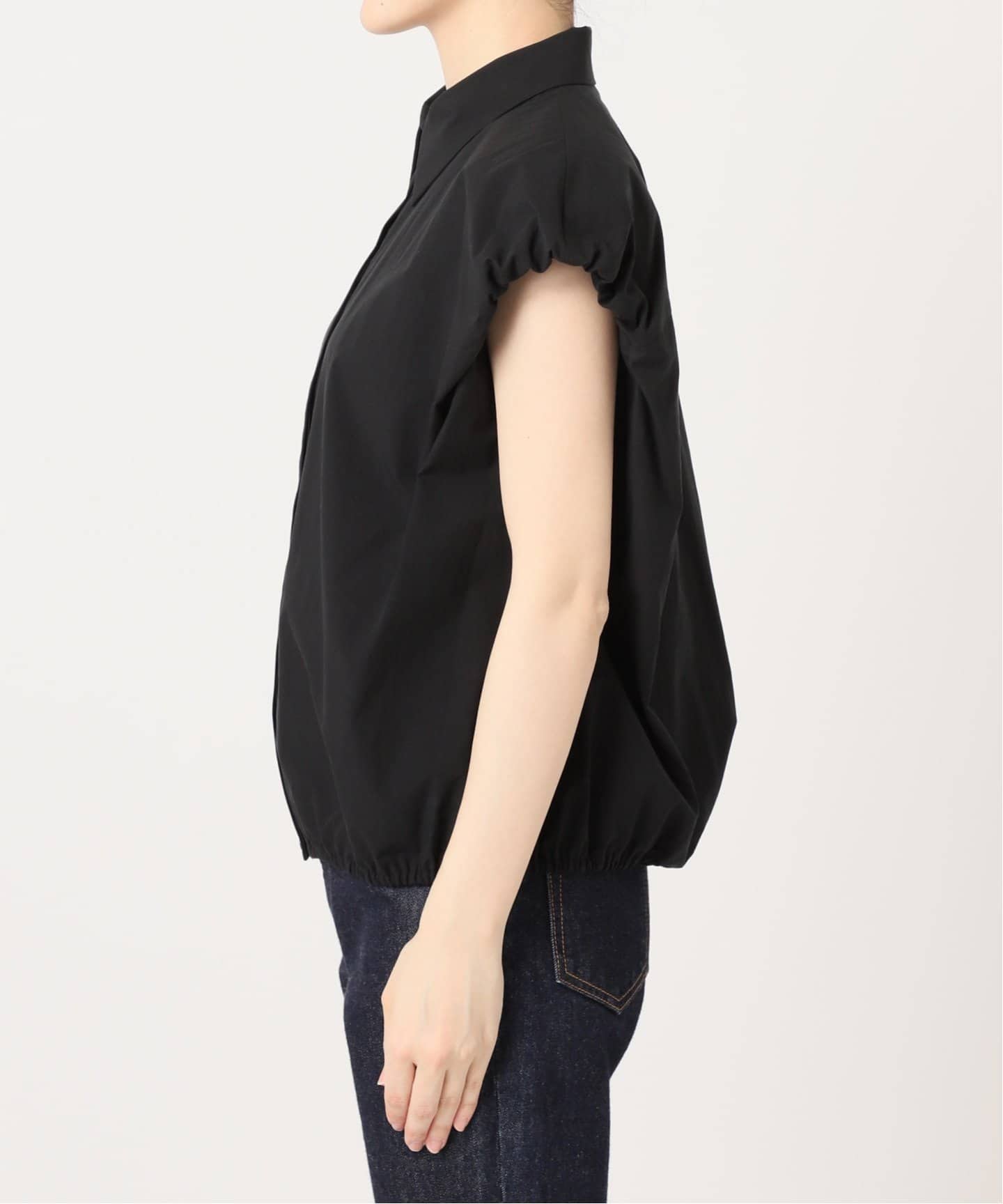 25ss 新品　JOURNAL STANDARD　タックボリュームシャツ　黒 JOURNAL STANDARD｜《WEB限定追加3》80ローンタックボリューム