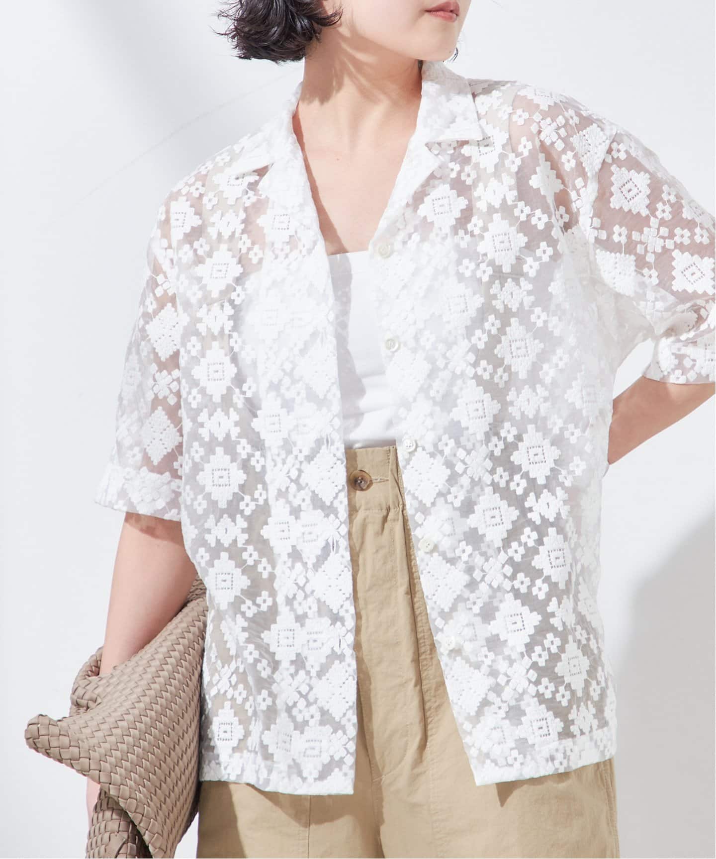 オーガンジーレースシャツ（シャツ／ブラウス）｜JOURNAL STANDARD L