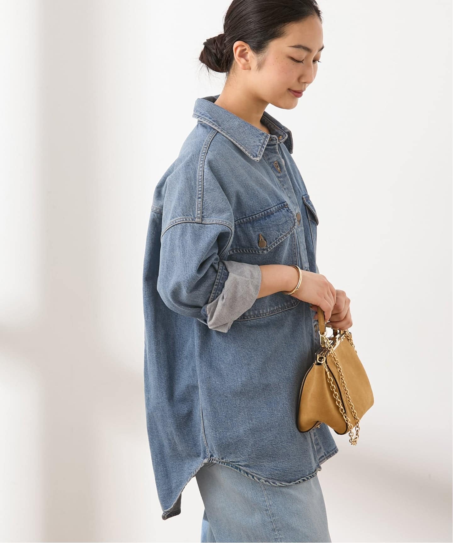 オーバーサイズデニムシャツ（シャツ／ブラウス）｜JOURNAL STANDARD L
