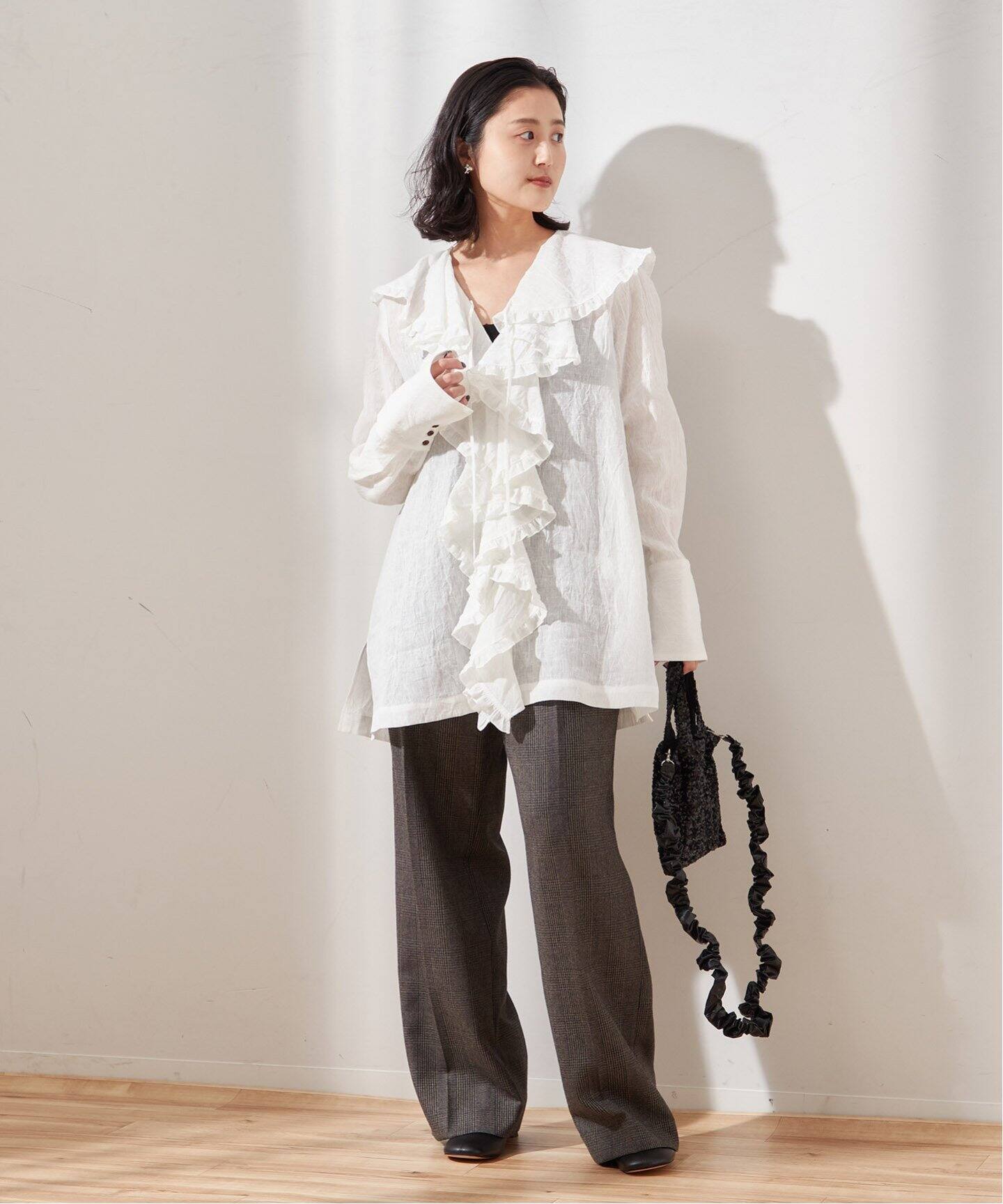 Uhr/ウーア】Ruffle Frill Shirt：シャツ（シャツ／ブラウス