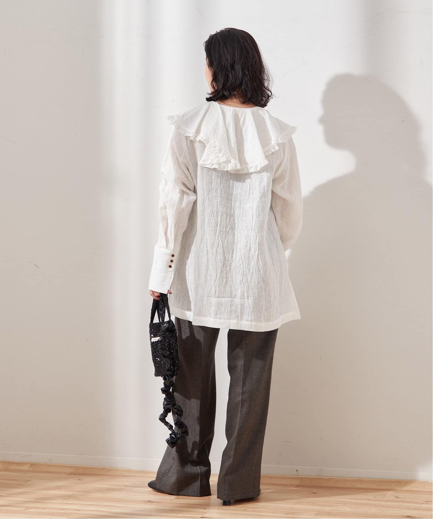 Uhr/ウーア】Ruffle Frill Shirt：シャツ（シャツ／ブラウス