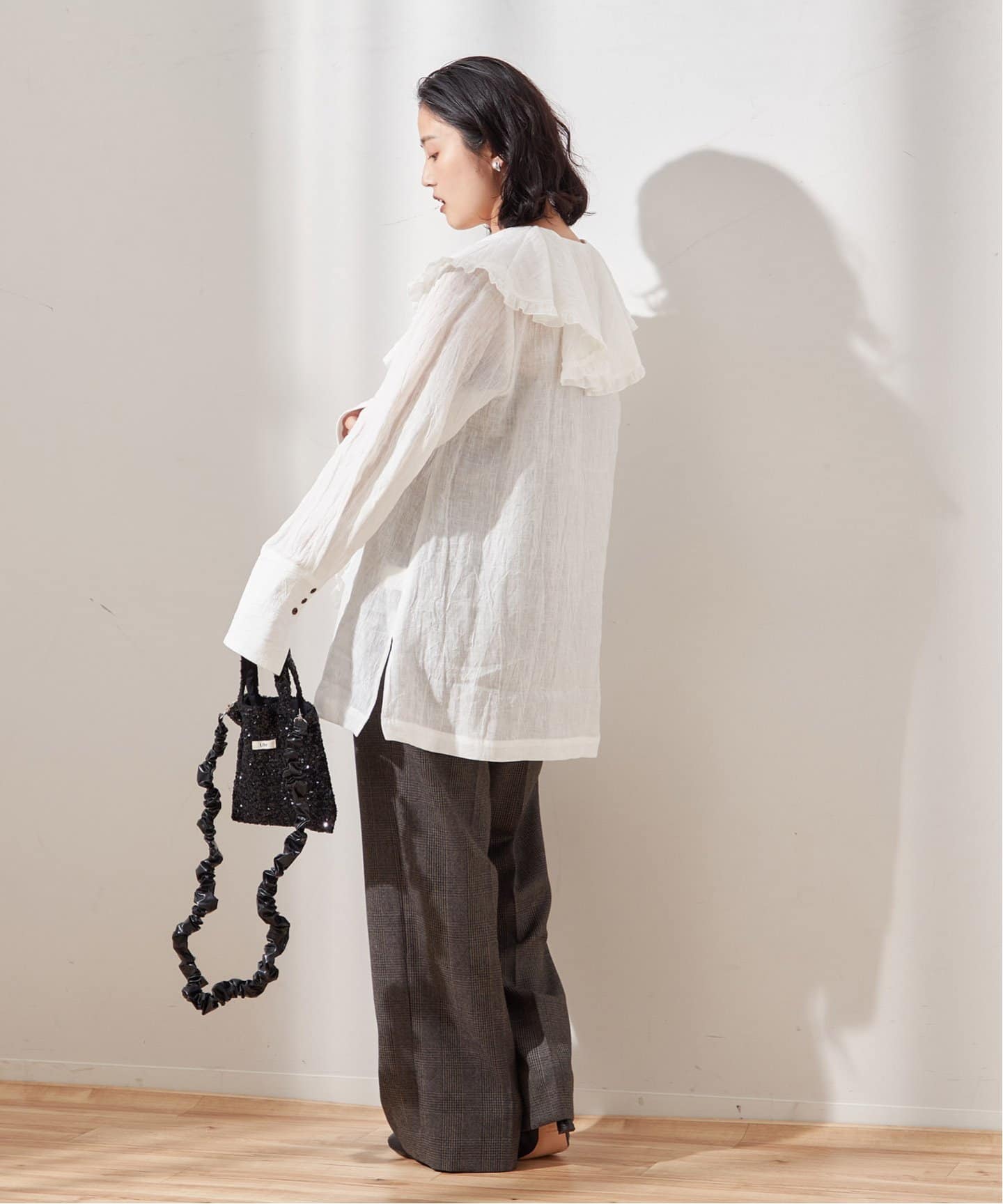 Uhr/ウーア】Ruffle Frill Shirt：シャツ（シャツ／ブラウス