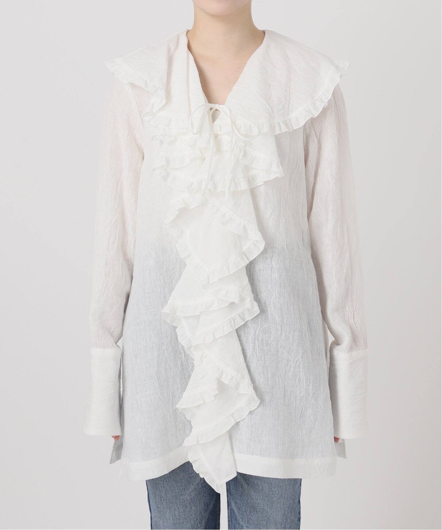 Uhr/ウーア】Ruffle Frill Shirt ：フリルシャツ