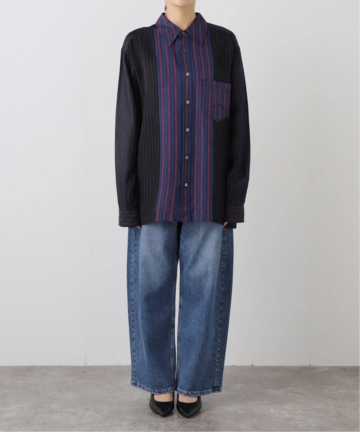 TOGA TOO/トーガトゥ】 Cupra stripe shirt：シャツ（シャツ