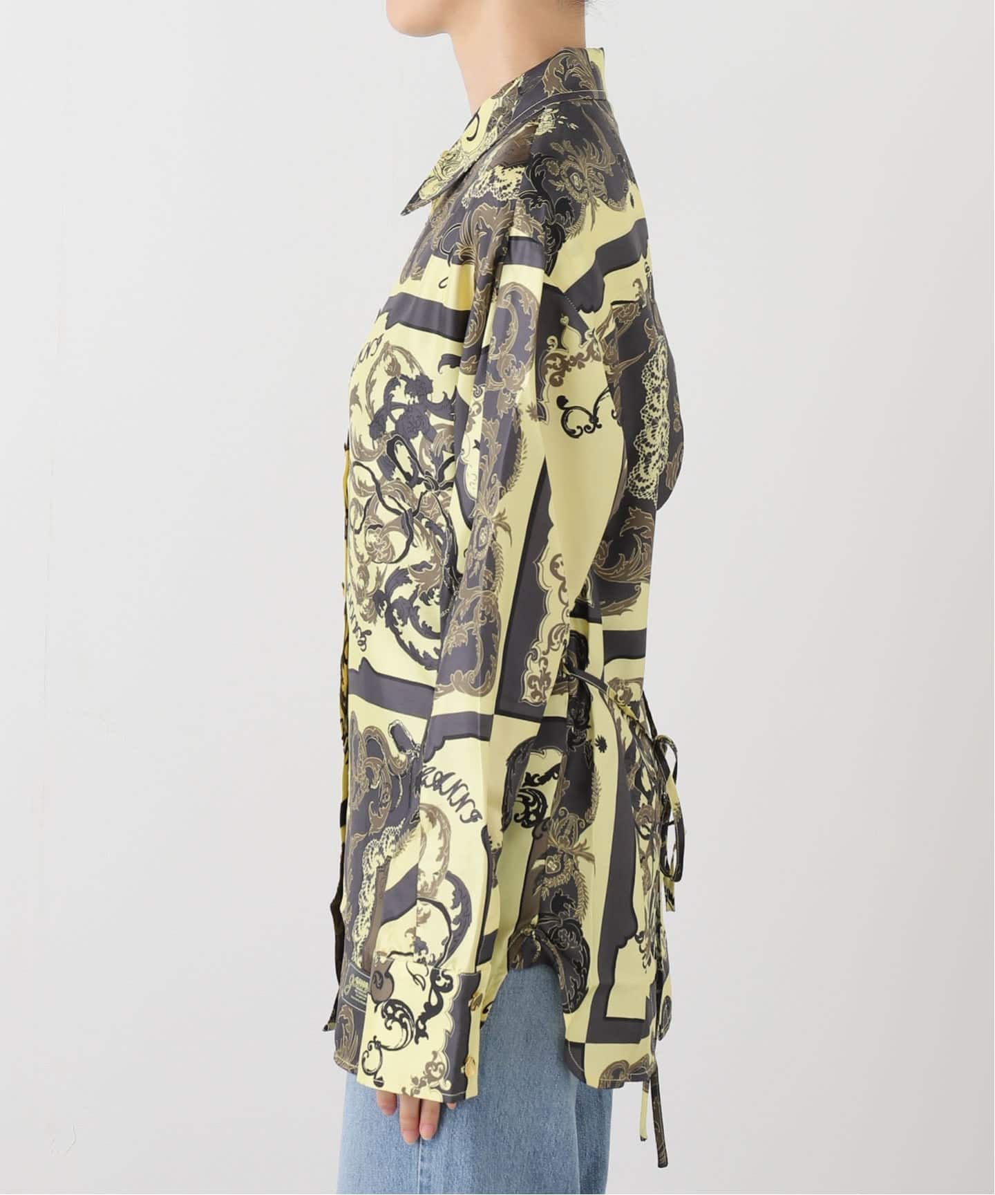 【新品】GANNI ガニー　チェック フリル 長袖シャツ 360306650_1.jpg