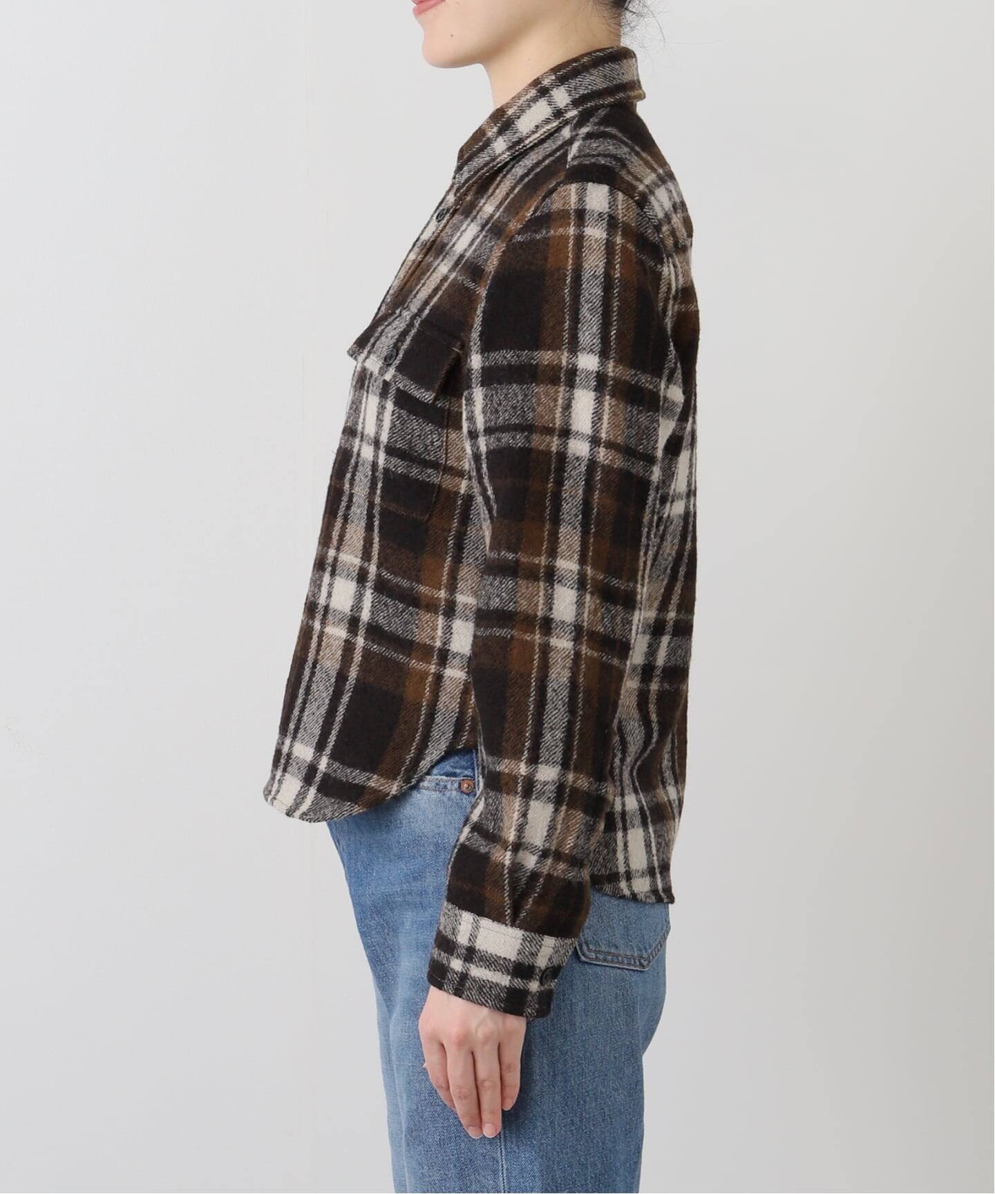 INSCRIRE /アンスクリア】Check Tight Fit Shirt：シャツ