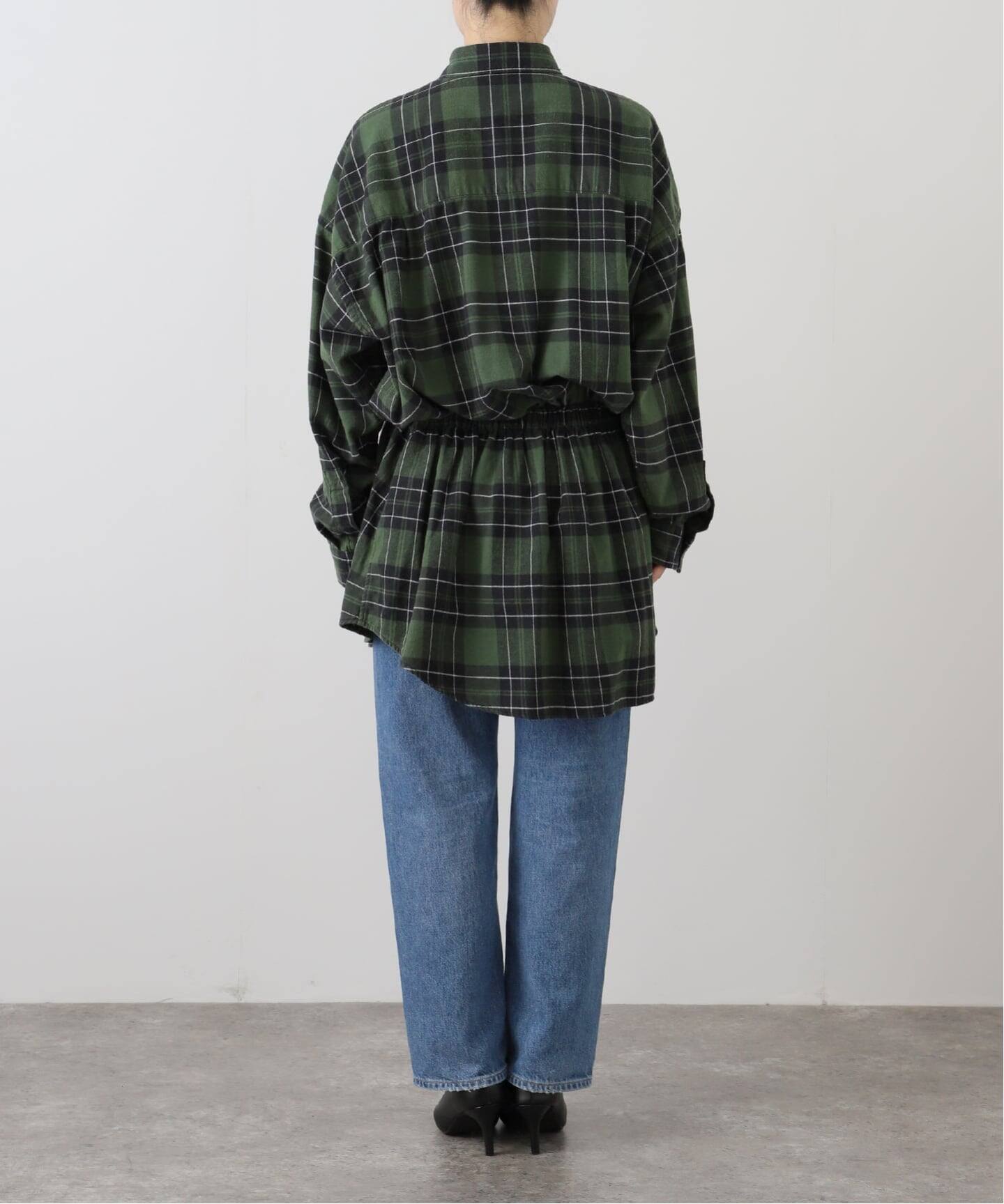 INSCRIRE /アンスクリア】Flannel Shirt Dress：シャツ（シャツ