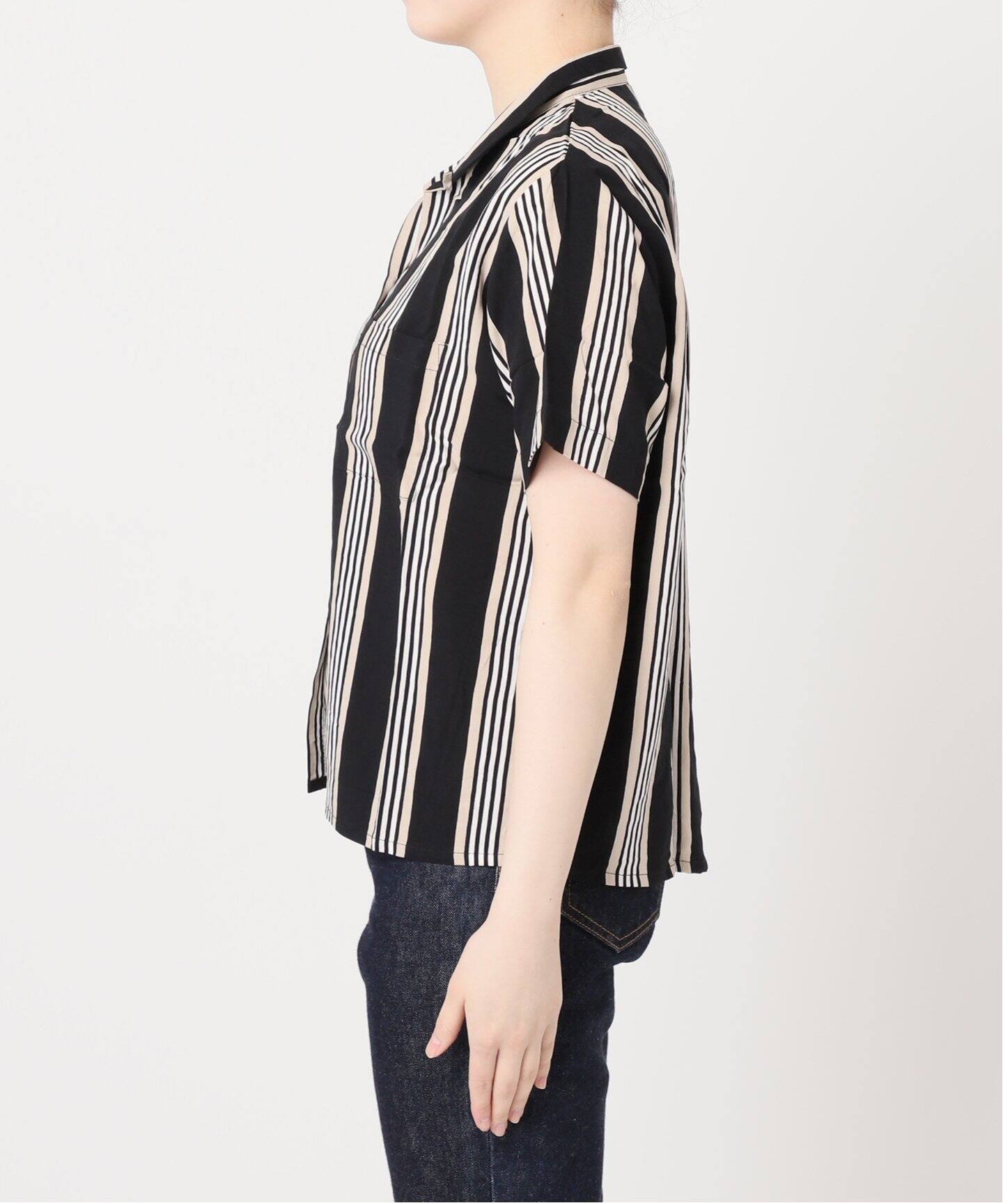 別注》【LUSANA / ルサーナ】TINA SHIRTS TWO TONE STRIP