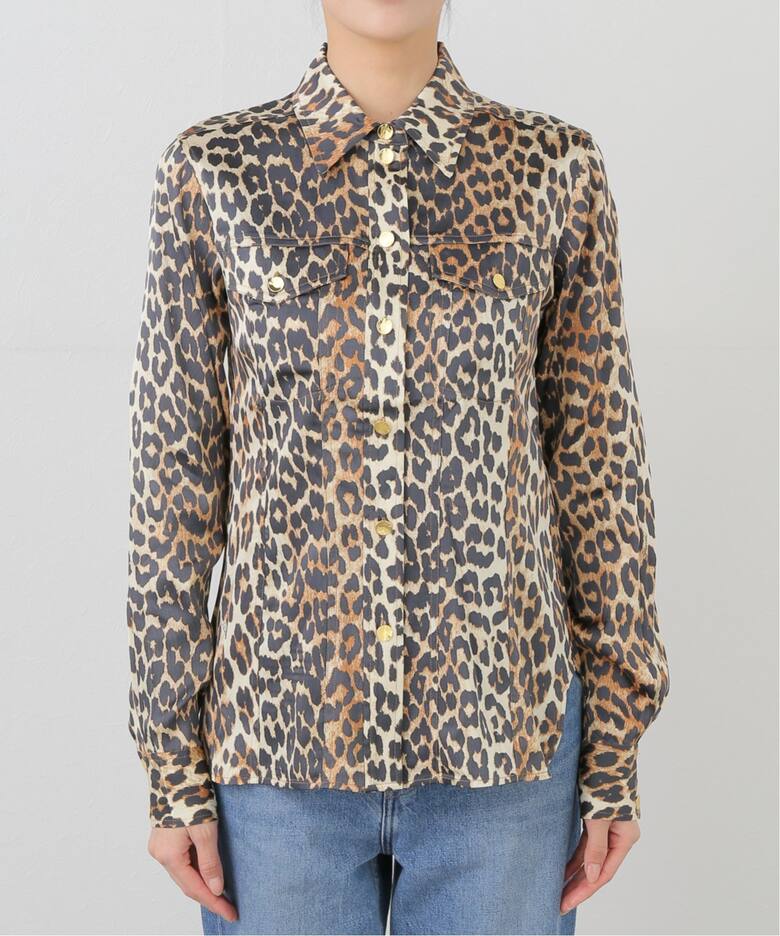 GANNI/ガニー】Printed Satin Shirt：シャツ（シャツ／ブラウス 