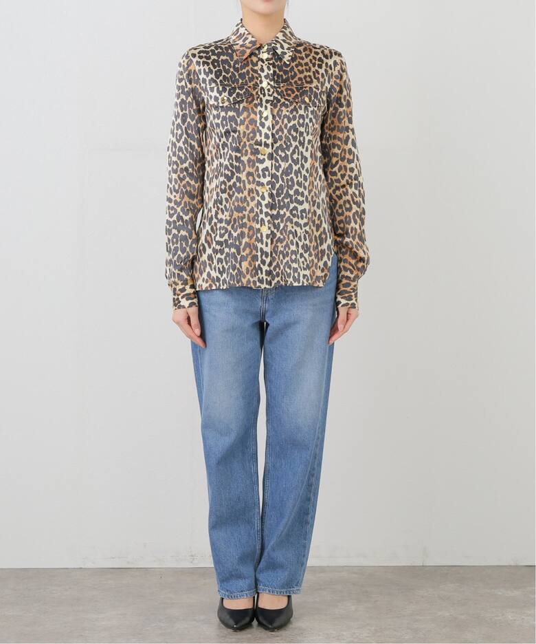 GANNI/ガニー】Printed Satin Shirt：シャツ（シャツ／ブラウス 