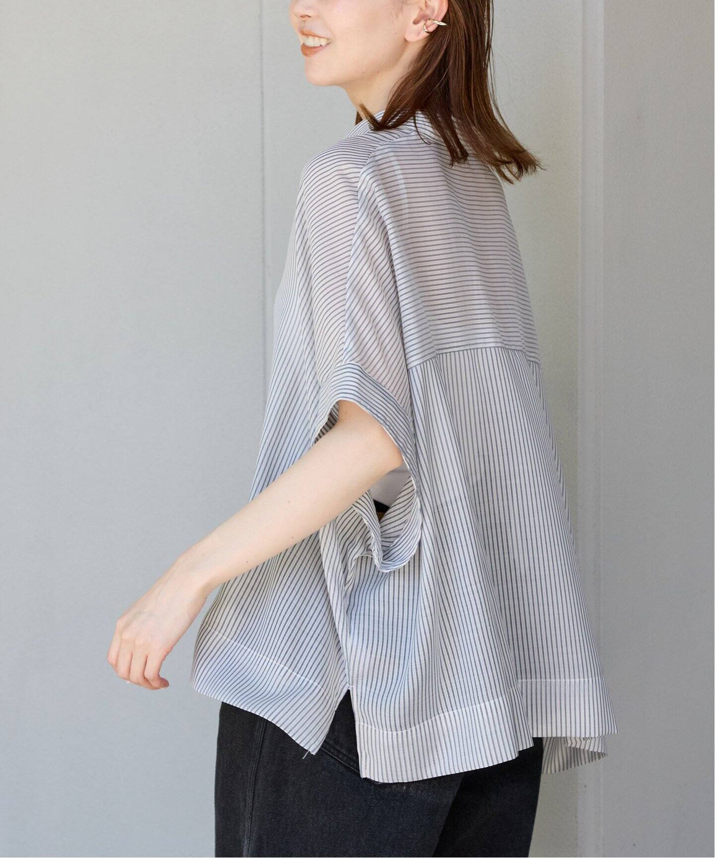 シアーコードストライプシャツ（シャツ／ブラウス）｜JOURNAL