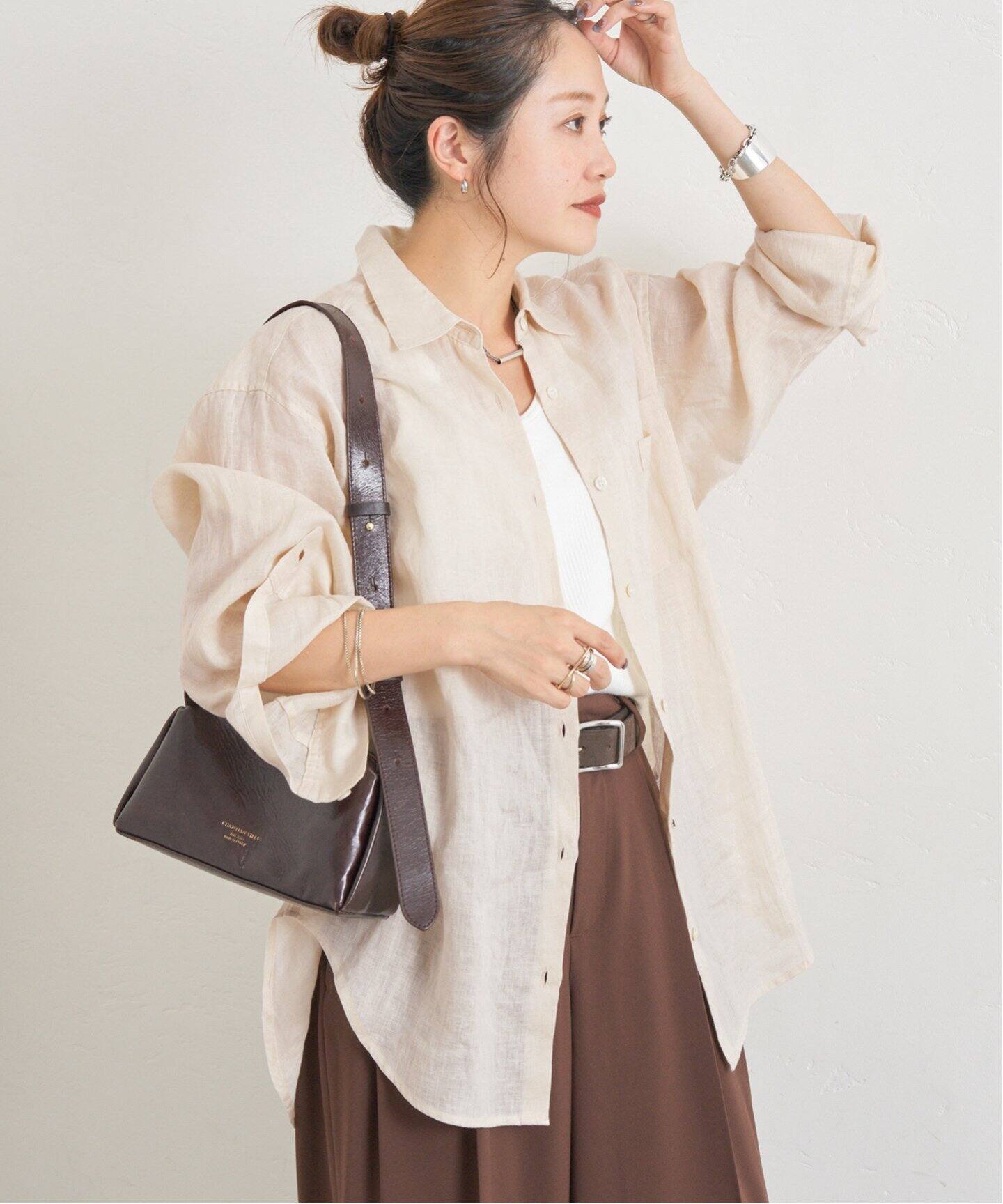 追加4》ソフトゼフィールリネンシャツ（シャツ／ブラウス