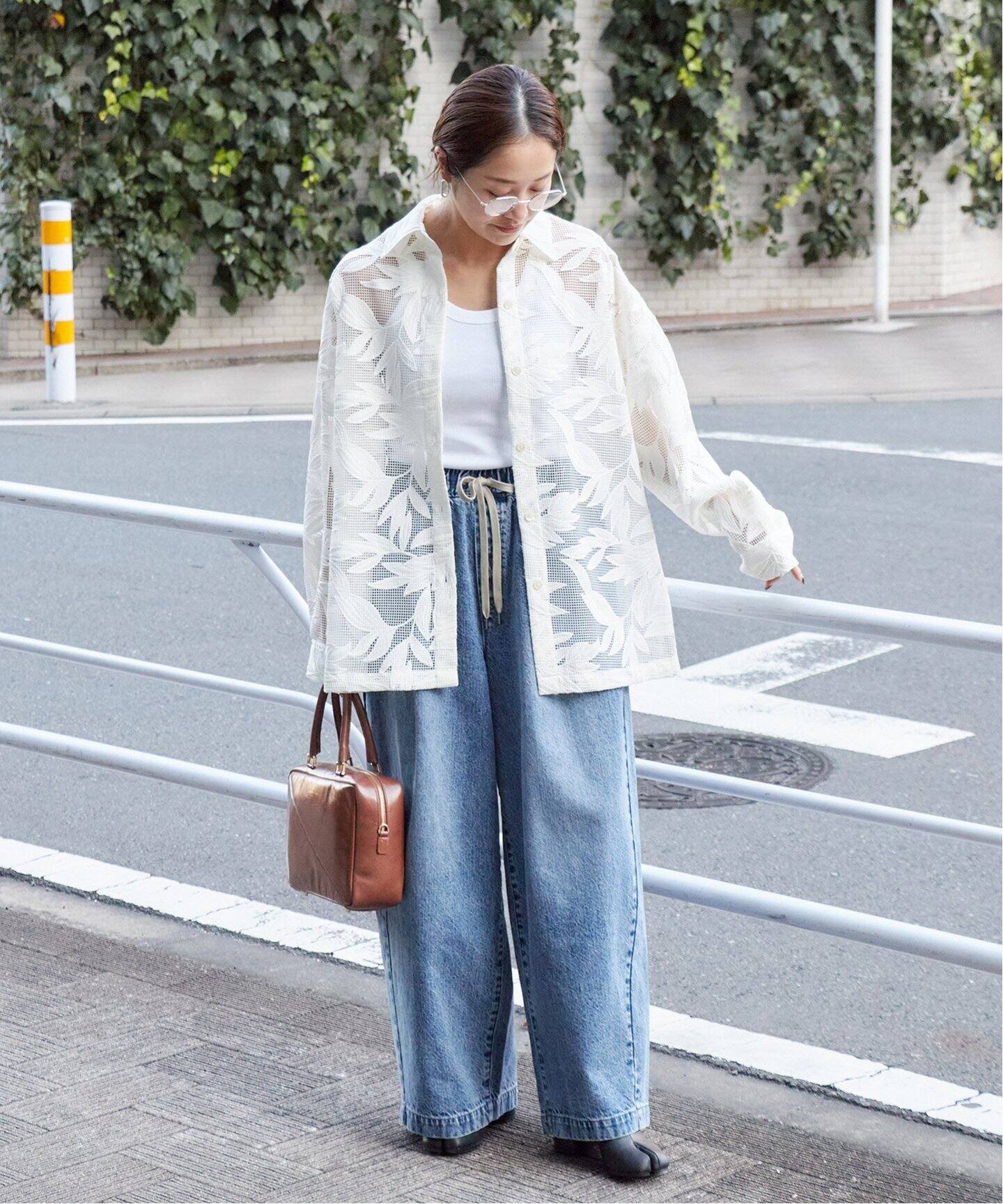メッシュフラワーレギュラーシャツ（シャツ／ブラウス）｜JOURNAL 
