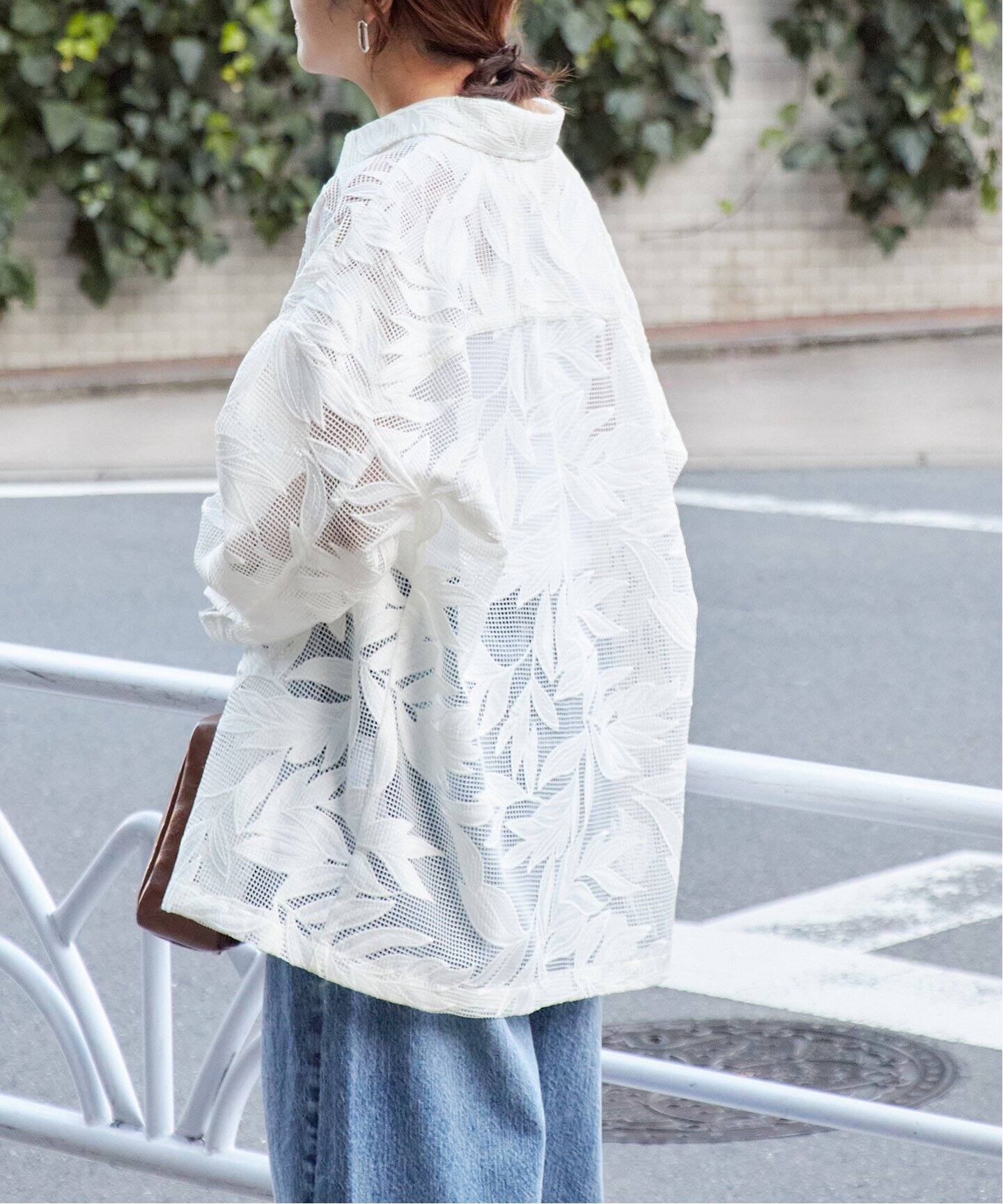 メッシュフラワーレギュラーシャツ（シャツ／ブラウス）｜JOURNAL 