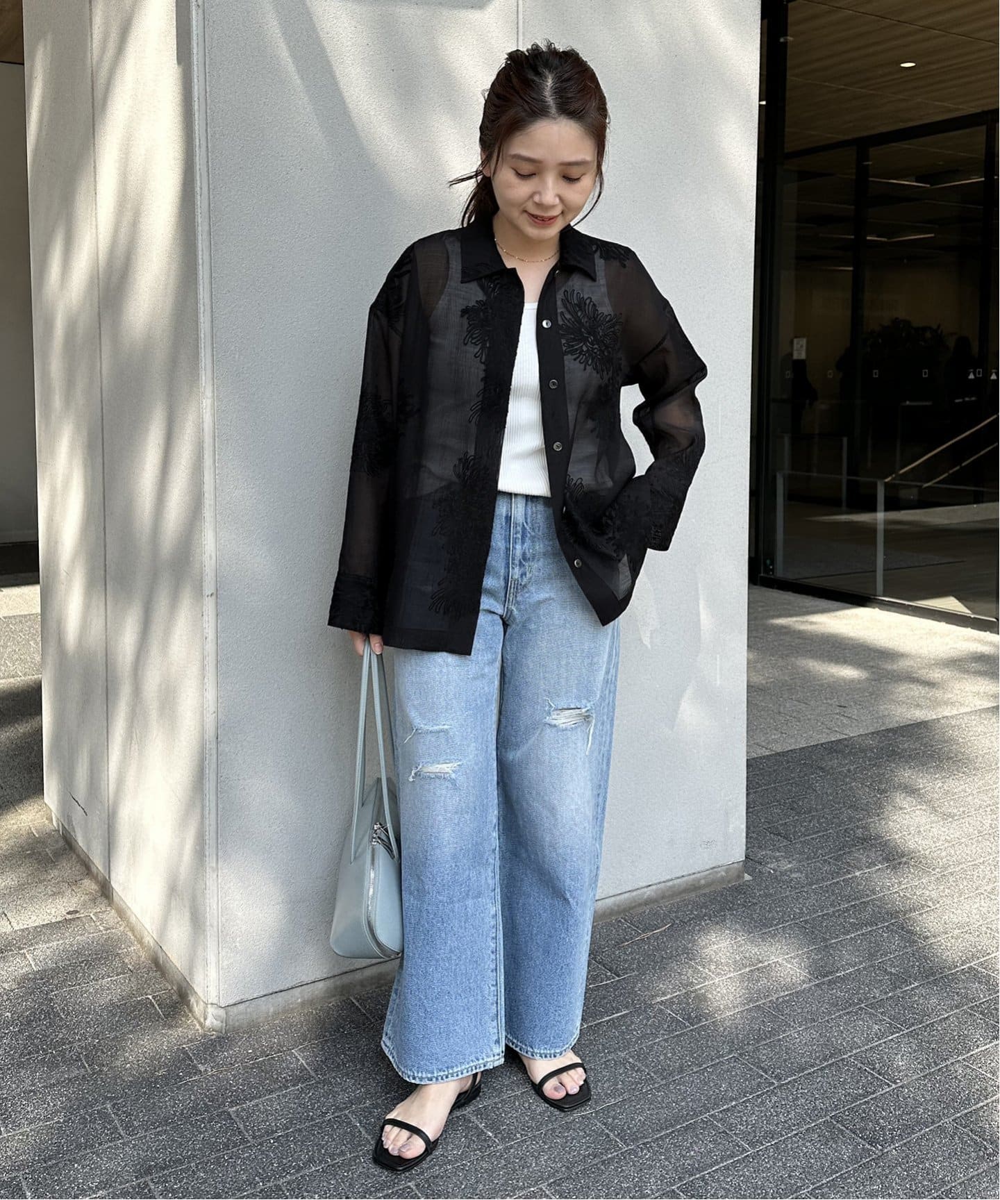 美品JOURNAL STANDARD シアーレースビッグシャツ シアーレースビッグシャツ（シャツ/ブラウス）｜JOURNAL