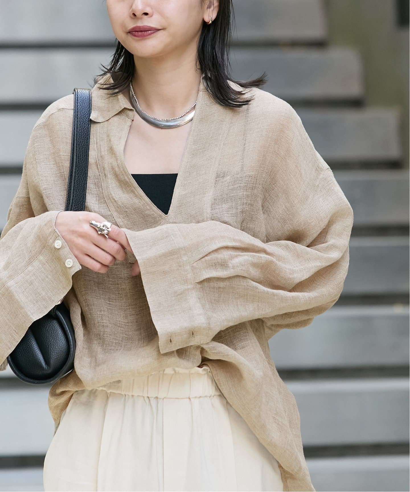 ジャーナルスタンダード リネンメッシュシャツ リネンメッシュシャツ（シャツ／ブラウス）｜JOURNAL STANDARD