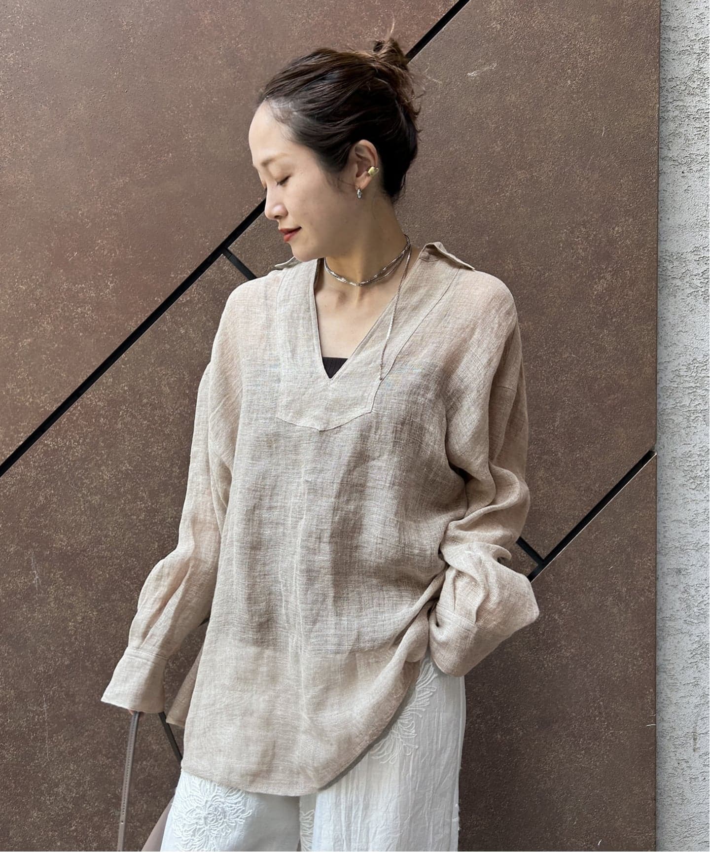 JOURNALSTANDARD リネンメッシュシャツ 追加2》リネンメッシュシャツ（シャツ／ブラウス）｜JOURNAL