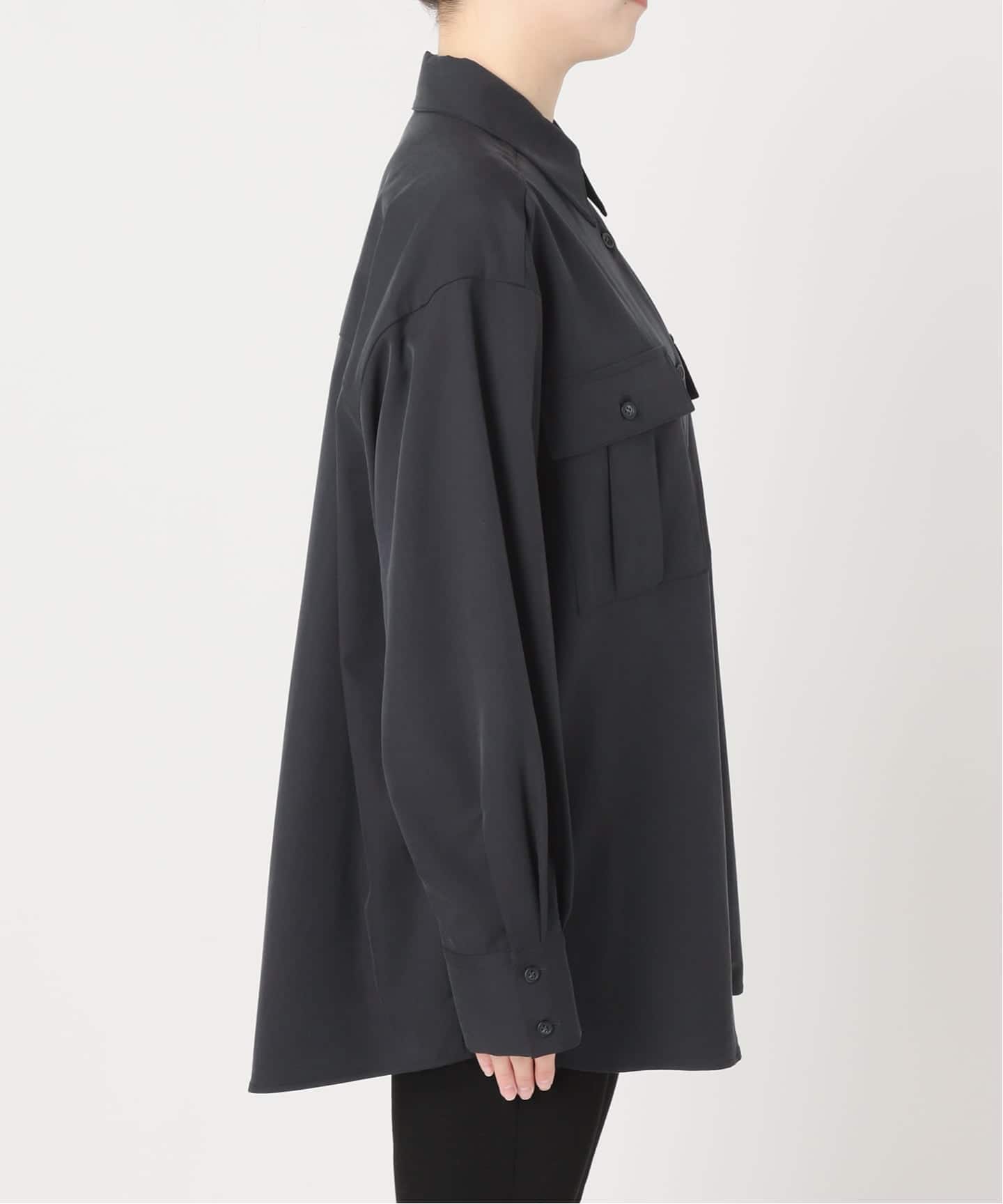 美品 ジャーナルスタンダードレサージュ 2025今期 黒 スタンドカラー