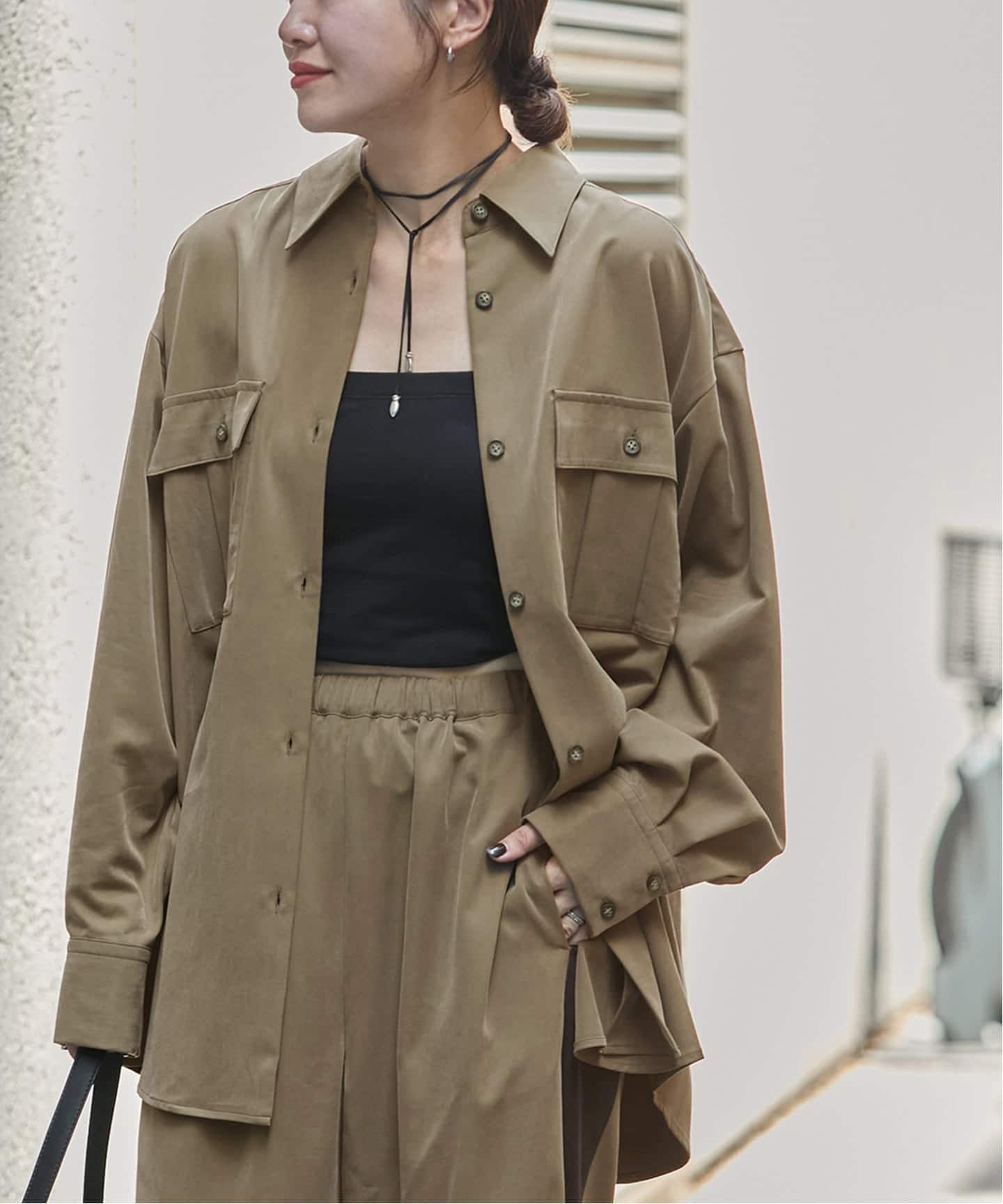 《予約》【2025FW 新作】Vintage Twill BK Slit シャツ