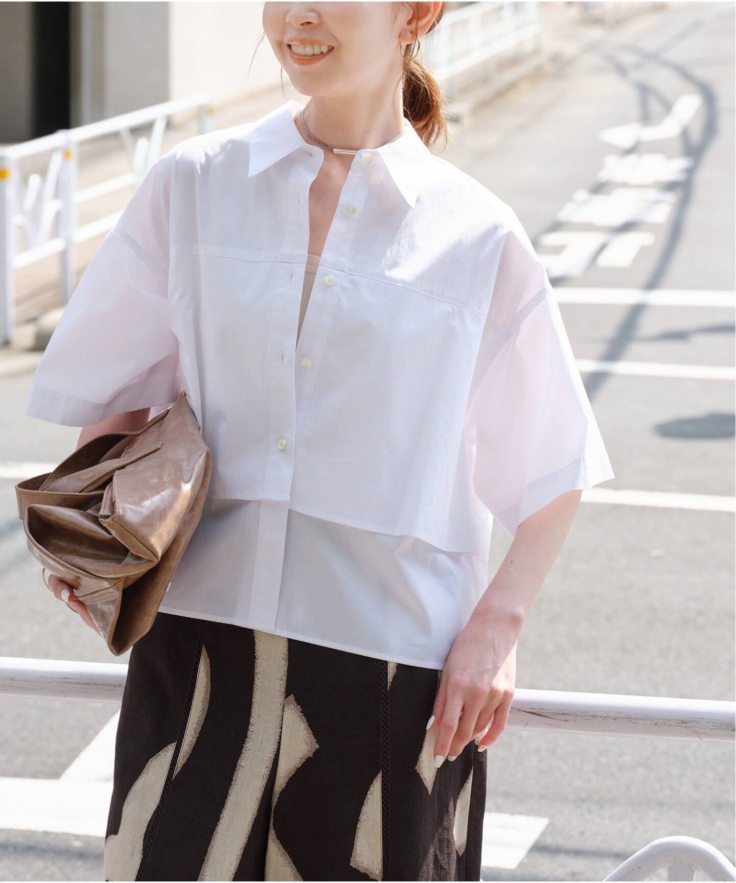 追加2》レイヤードライクハーフスリーブシャツ（シャツ／ブラウス