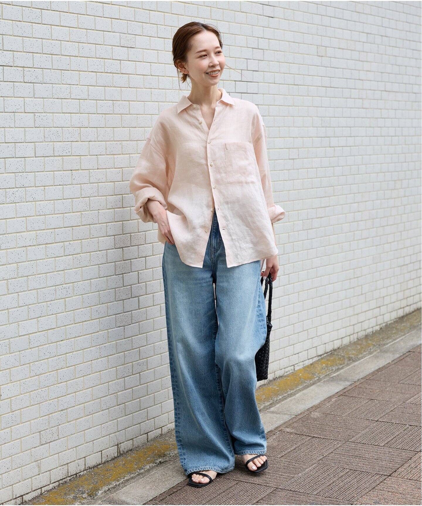 美品♪ジャーナルスタンダード　リネンレギュラーカラーシャツ　ピンク　ゆったり JOURNAL STANDARD｜リネンレギュラーカラーシャツ | Rakuten