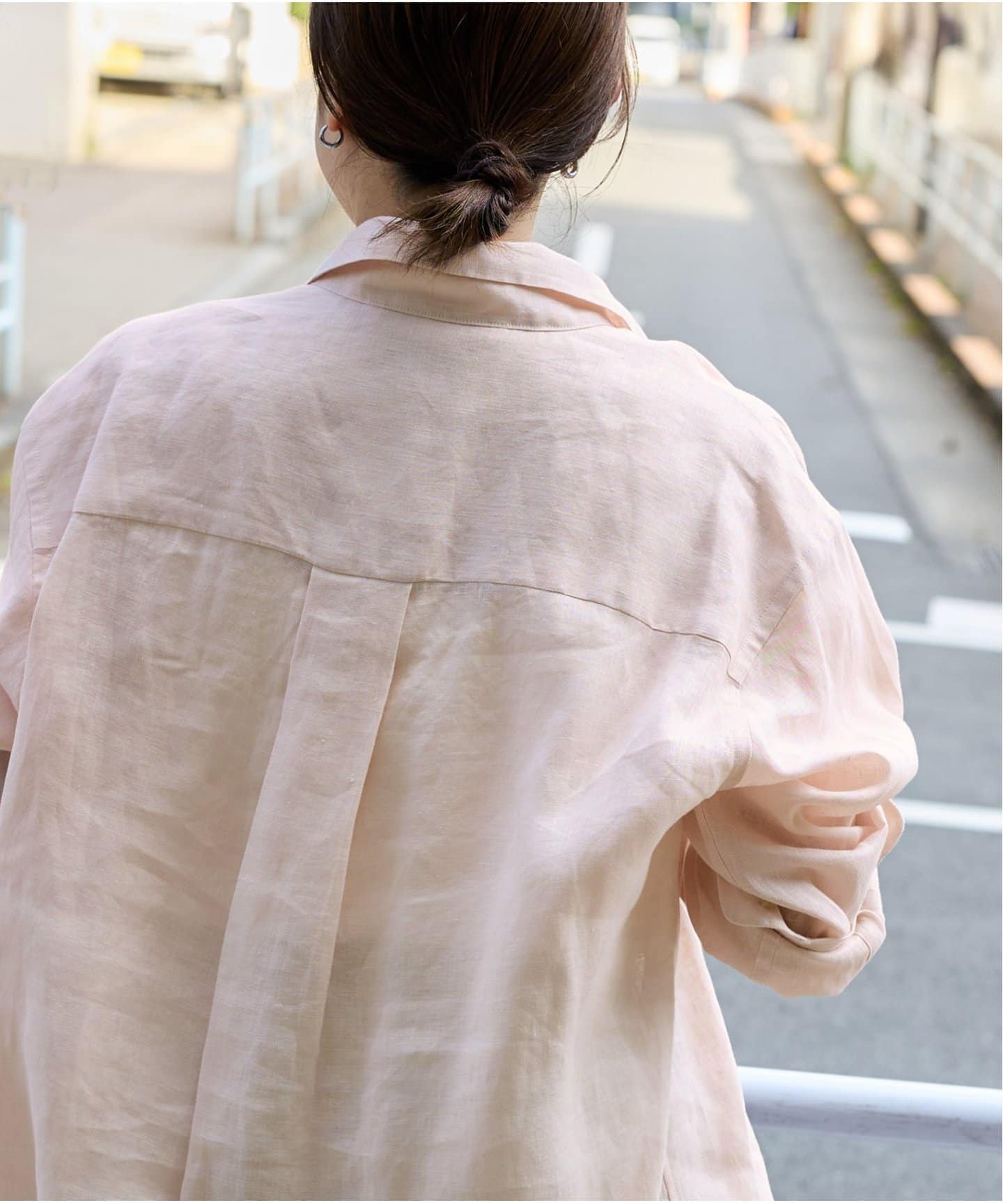 美品♪ジャーナルスタンダード　リネンレギュラーカラーシャツ　ピンク　ゆったり JOURNAL STANDARD（ジャーナルスタンダード）の「ゼフィール