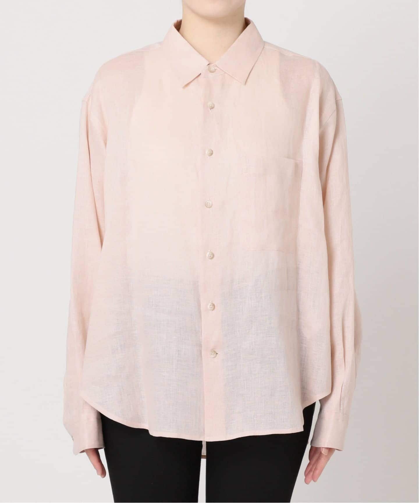 新品journal standard luxeリネンレギュラーカラーシャツピンク 新品journal standard luxeリネンレギュラーカラーシャツピンク