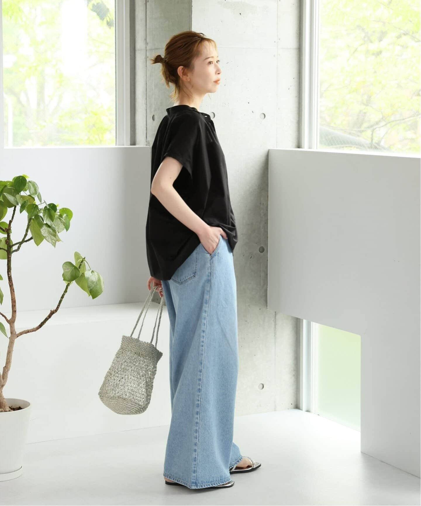 極美品✨ジャーナルスタンダード　80ローンタックボリュームシャツ　黒　レオパード JOURNAL STANDARD ブラウス シャツ 「WEB限定追加2」80ローン