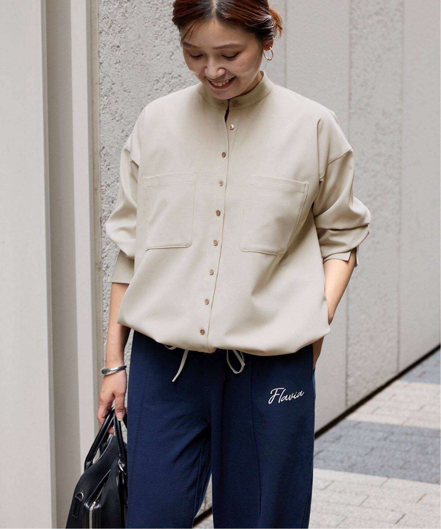 予約》ウーリッシュツイルタックボリュームシャツ（シャツ