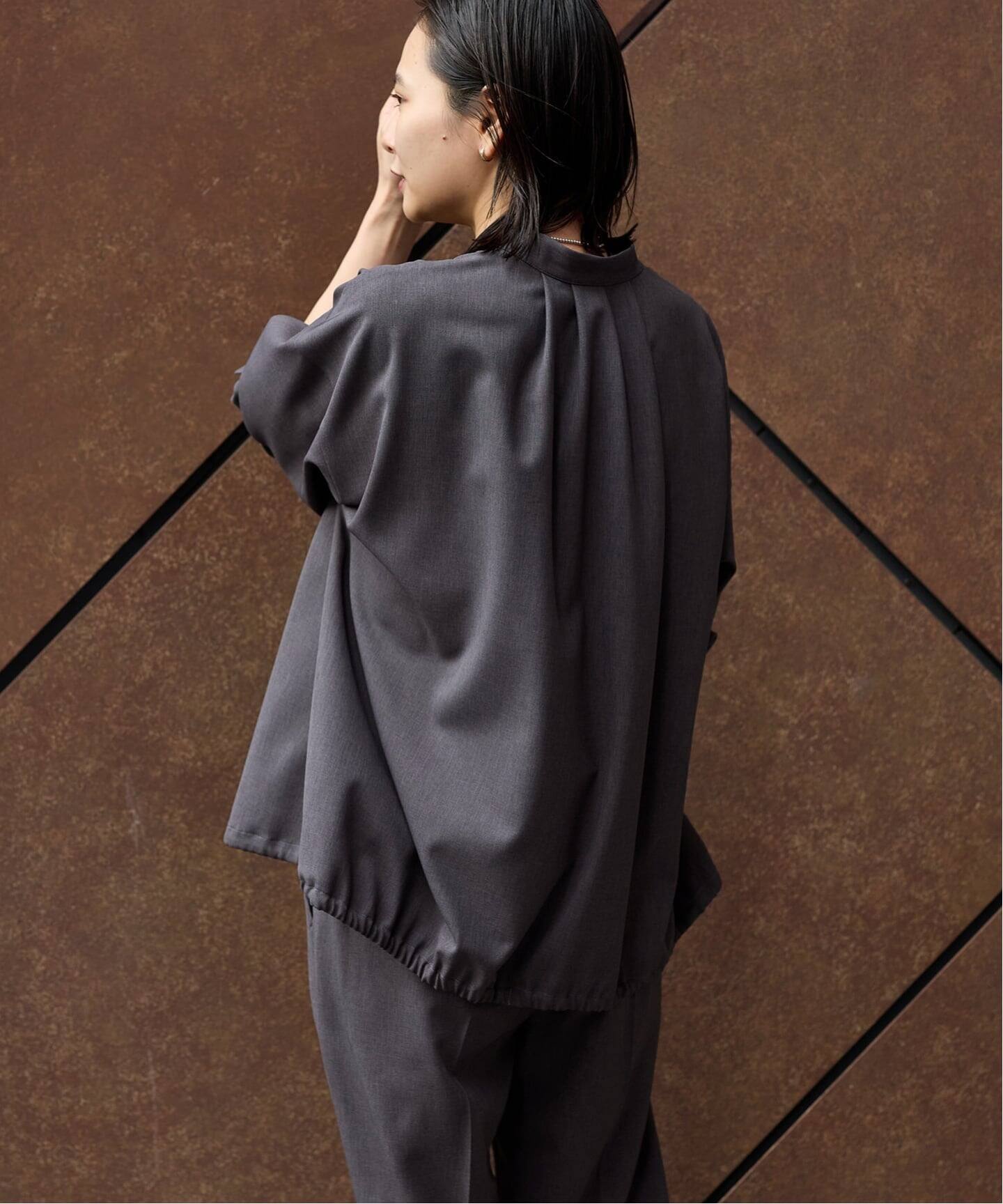 追加2》ウーリッシュツイルタックボリュームシャツ（シャツ／ブラウス