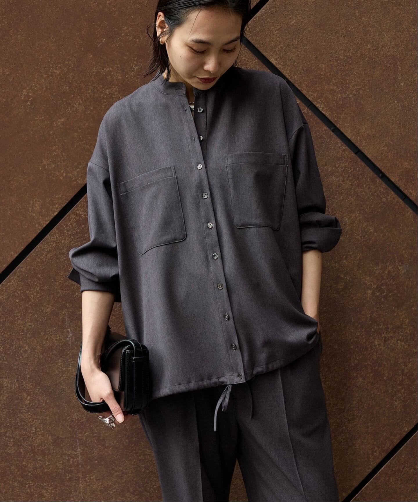 JOURNAL STANDARD ウーリッシュツイルタックボリュームシャツ 追加2》ウーリッシュツイルタックボリュームシャツ（シャツ／ブラウス