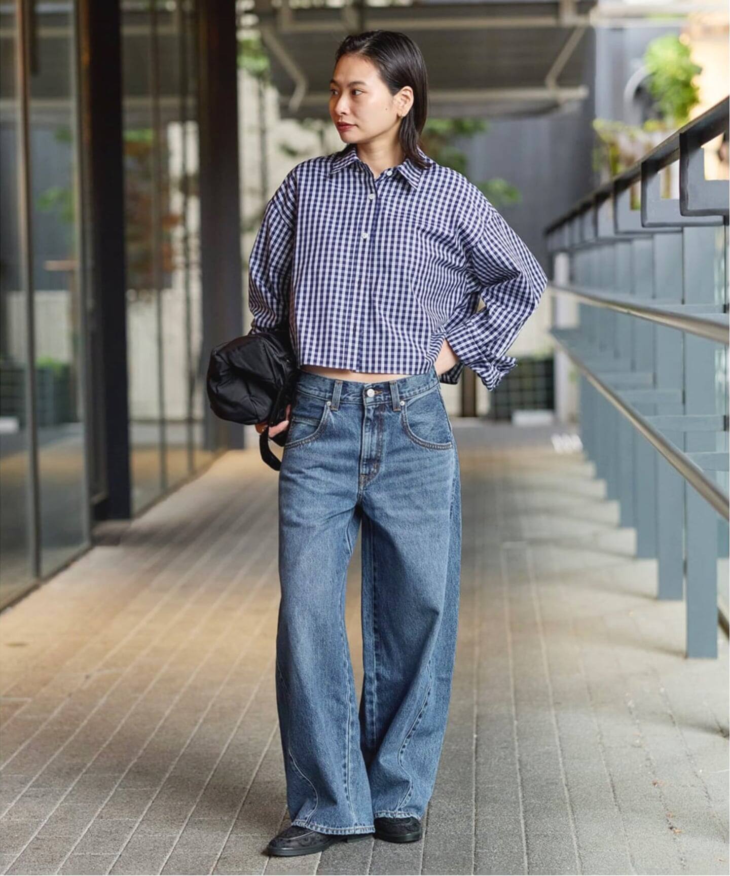 【JOURNALSTANDARD】25AW 25050400924030 コンパクトコットン クロップド長袖シャツ JOURNAL STANDARD - 【JOURNALSTANDARD】25AW 25050400924030