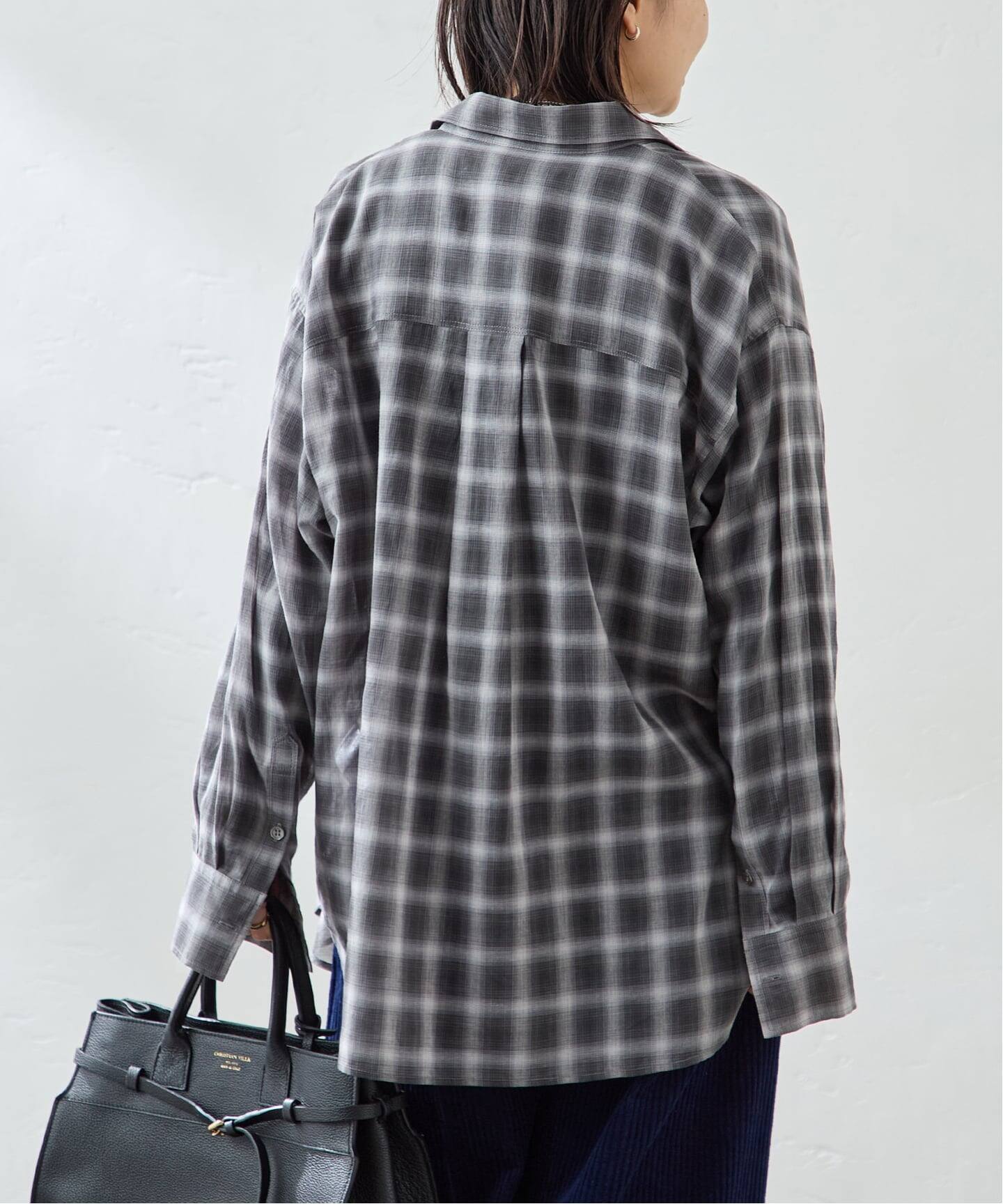 ウールミックスボイルチェックシャツ（シャツ／ブラウス）｜JOURNAL