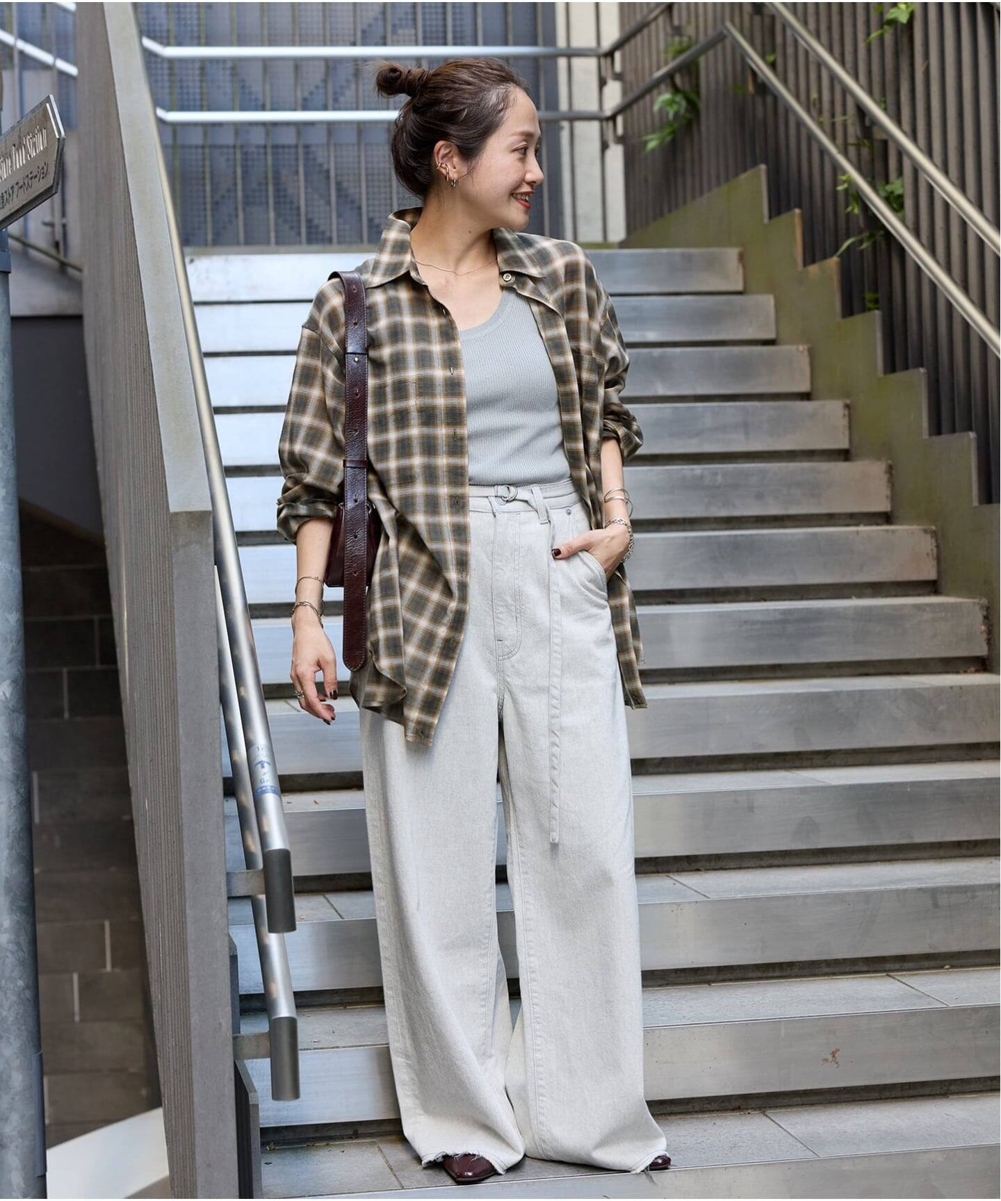 ウールミックスボイルチェックシャツ（シャツ／ブラウス）｜JOURNAL