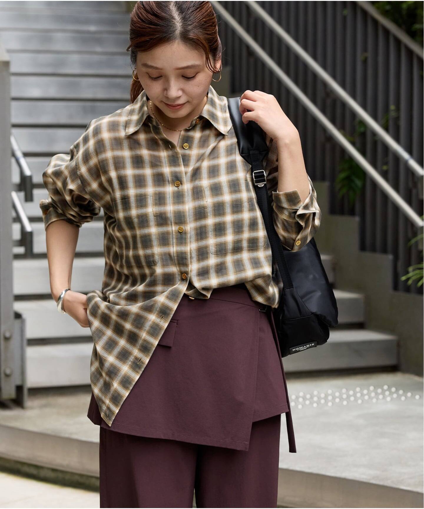 ジャーナルスタンダード（JOURNAL STANDARD）/ウールミックスボイルチェックシャツ ウールミックスボイルチェックシャツ（シャツ／ブラウス）｜JOURNAL