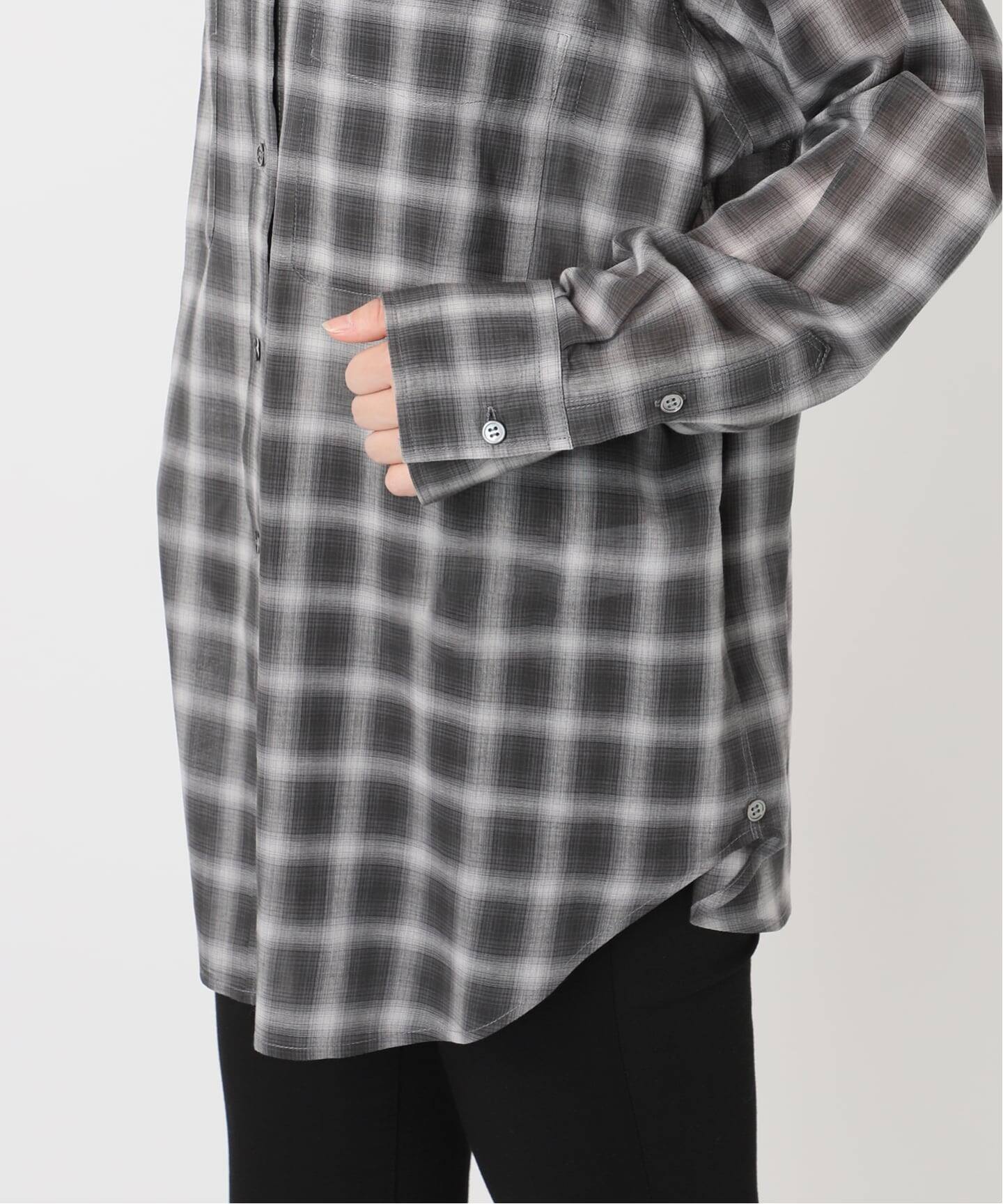 ウールミックスボイルチェックシャツ（シャツ／ブラウス）｜JOURNAL