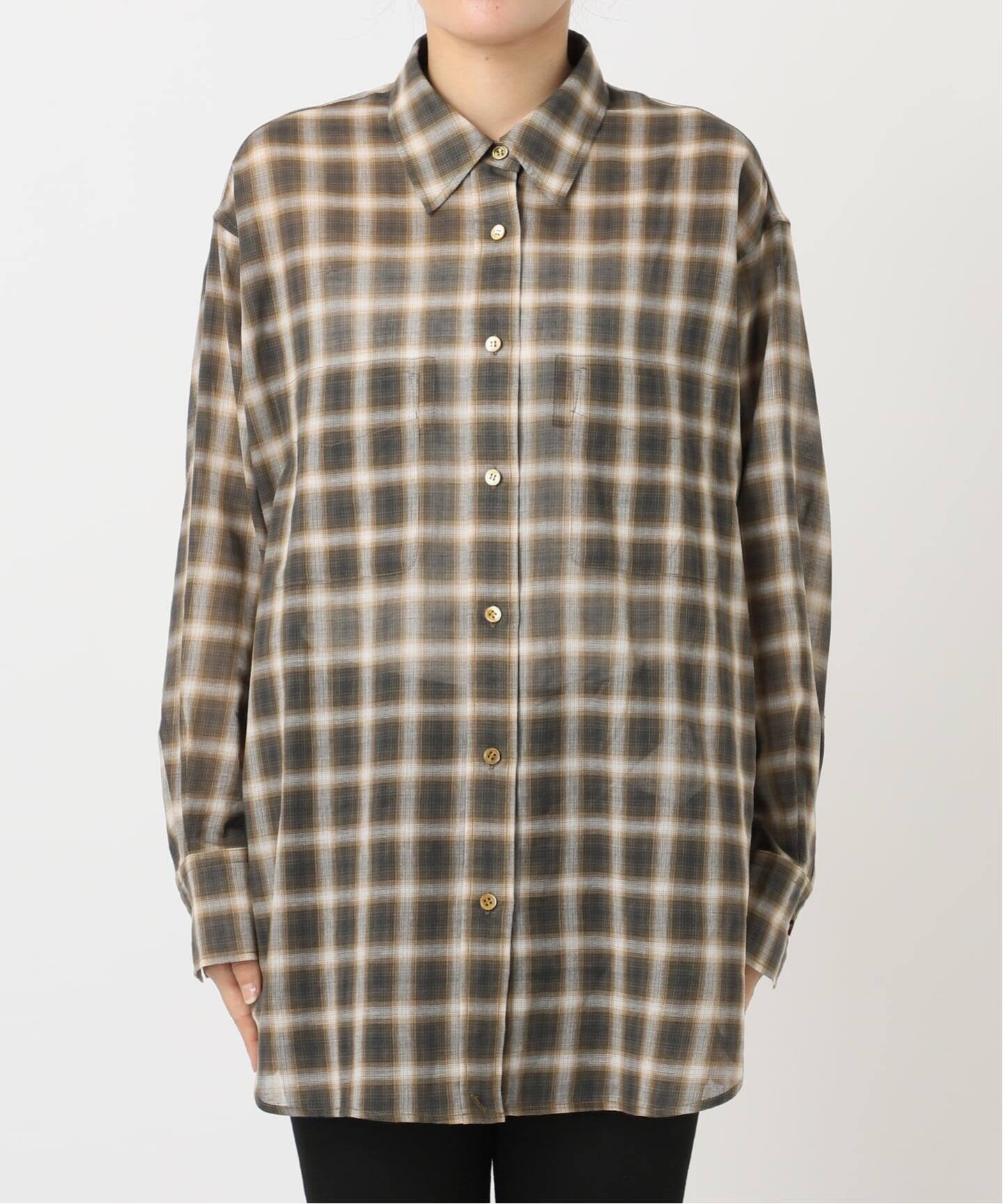 ウールミックスボイルチェックシャツ（シャツ／ブラウス）｜JOURNAL