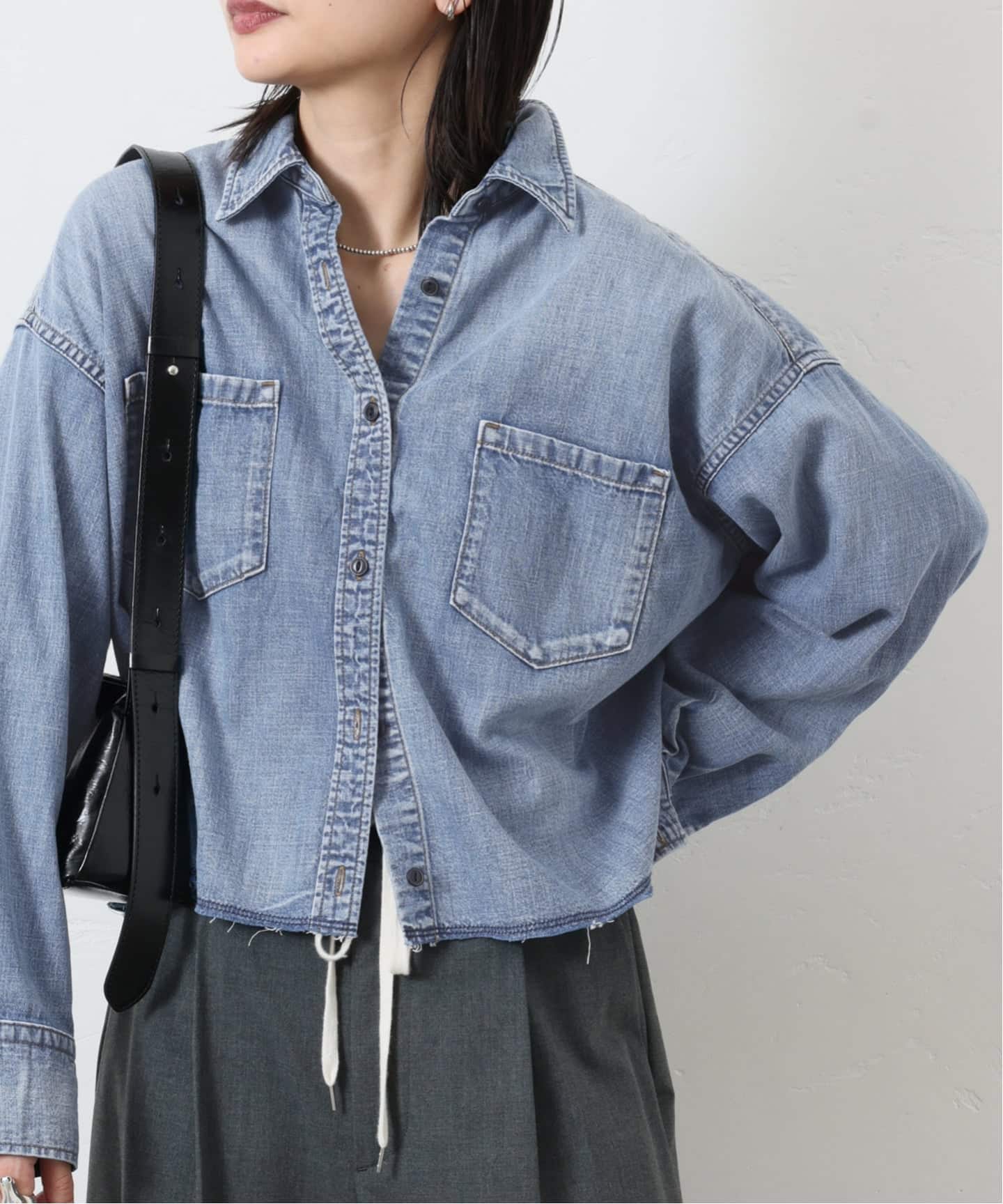 ✨未使用✨ ジャーナルスタンダード 25SS ライトオンスデニムクロップドシャツ 追加予約》ライトオンスデニムクロップドシャツ（シャツ
