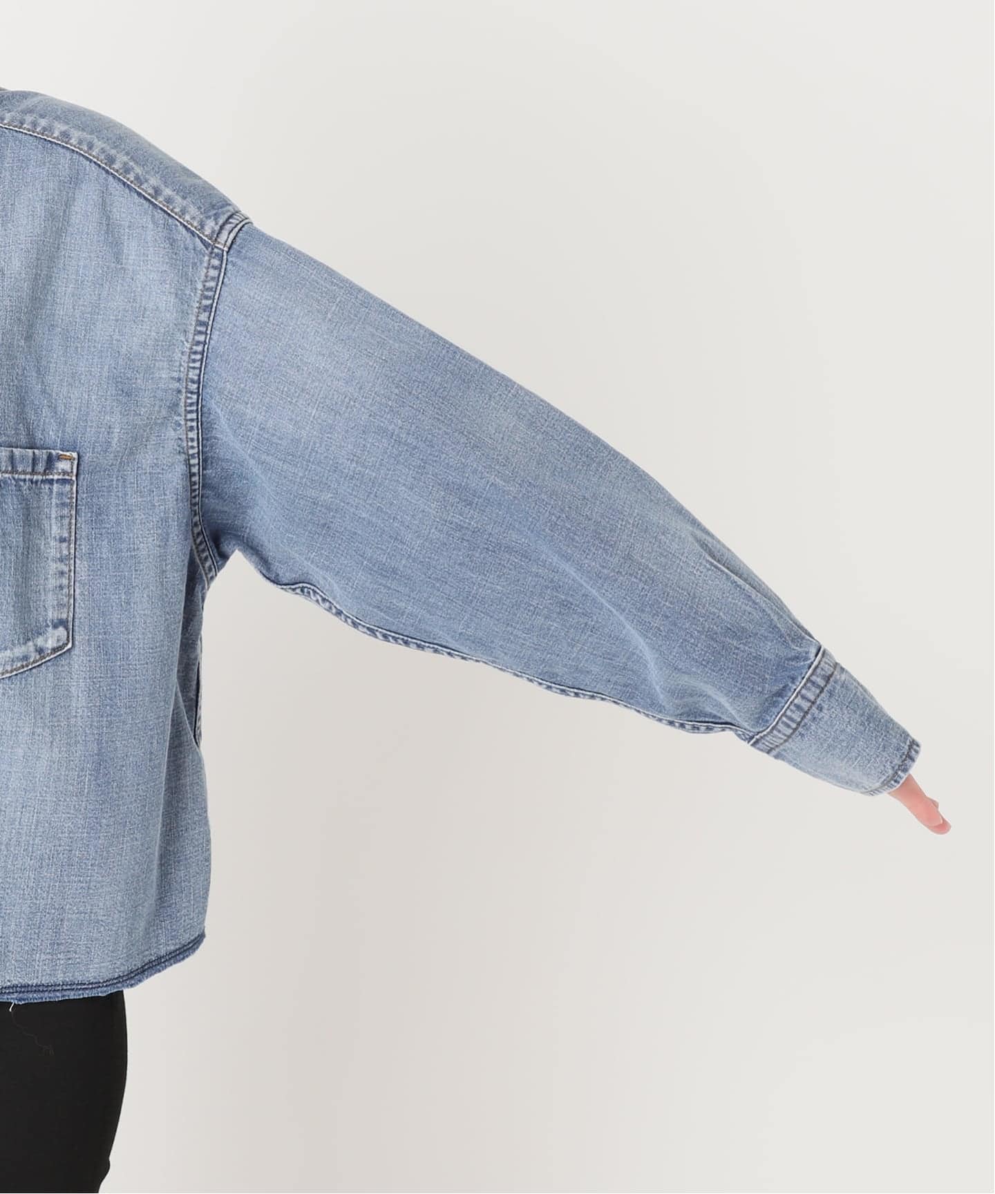 ジャーナルスタンダード　ライトオンスクロップドデニムシャツ　ベルポニーセット 追加3》ライトオンスデニムクロップドシャツ（シャツ／ブラウス