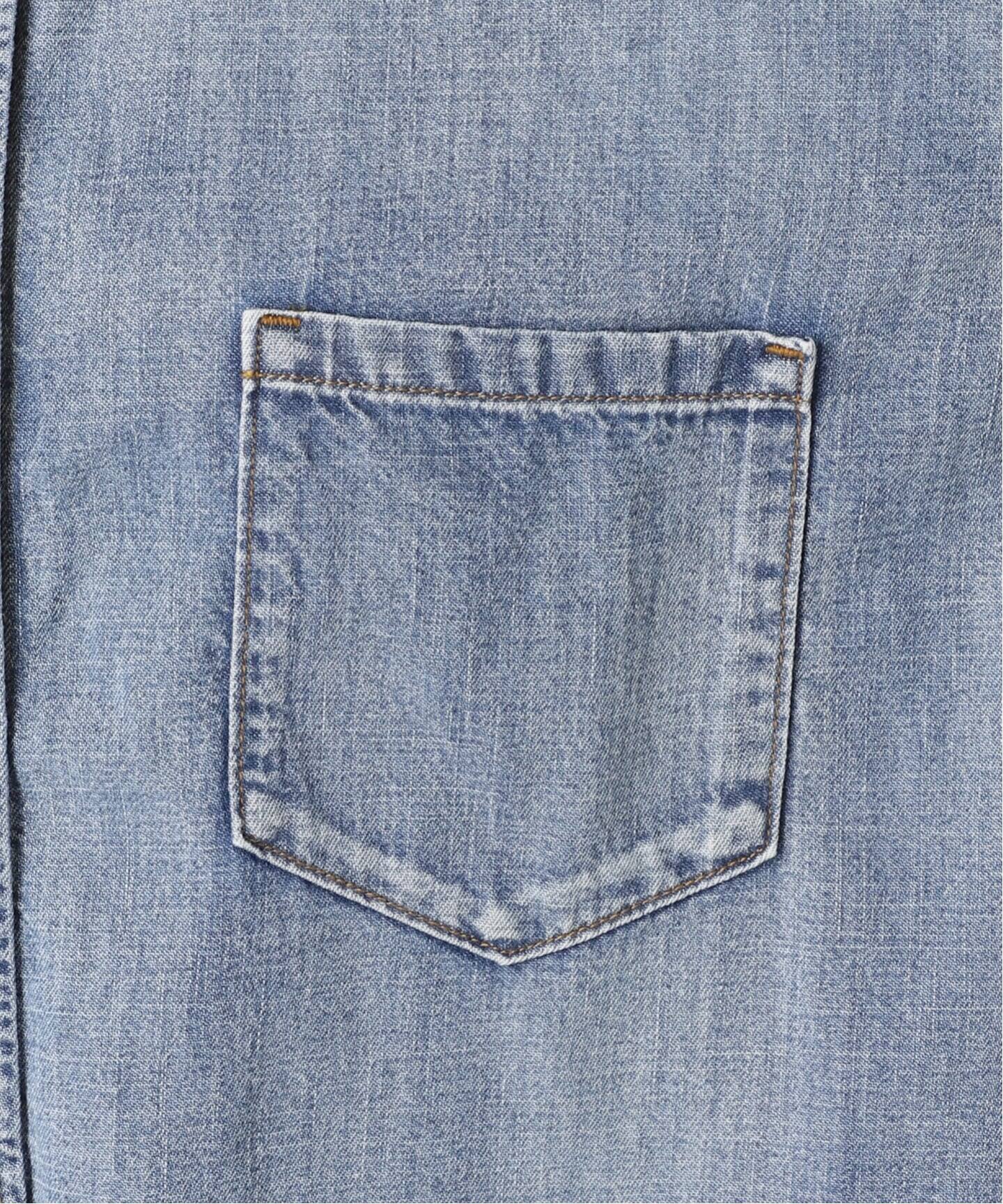 追加3》ライトオンスデニムクロップドシャツ（シャツ／ブラウス