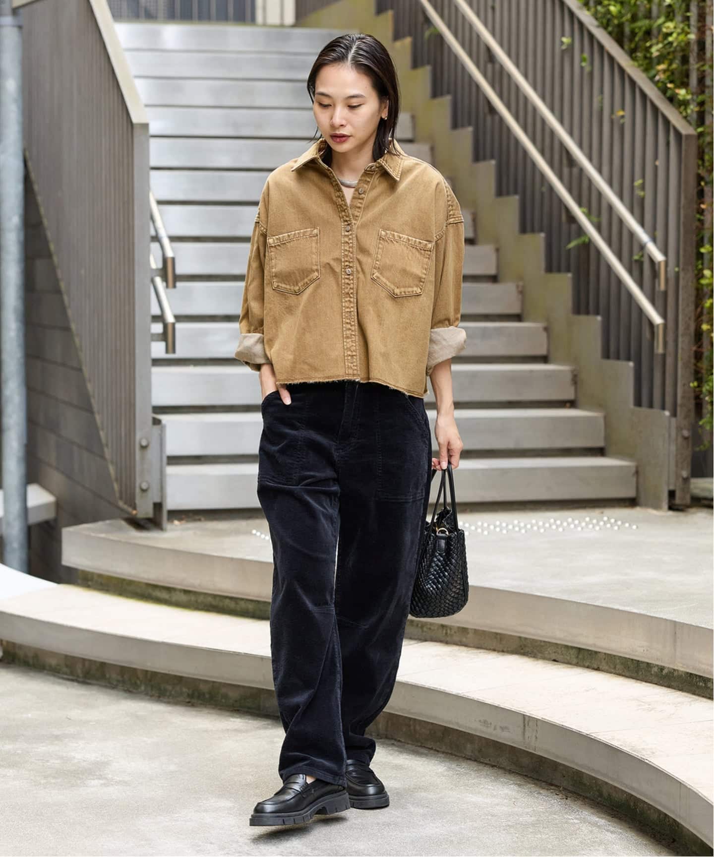 ジャーナルスタンダード ライトオンスデニムクロップドシャツ 追加4》ライトオンスデニムクロップドシャツ（シャツ／ブラウス