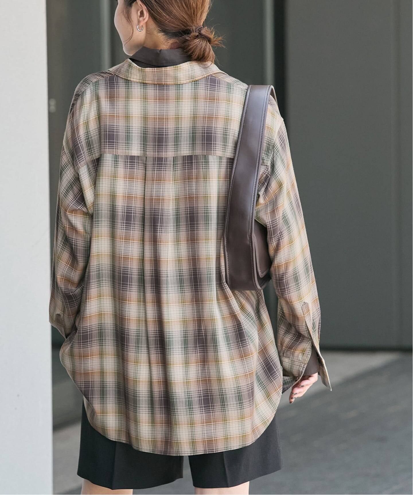 ジャーナルスタンダード　レーヨンチェックシャツ　　　　新品未使用タグ付 JOURNAL STANDARD ブラウス シャツ レーヨンチェックシャツ レディース