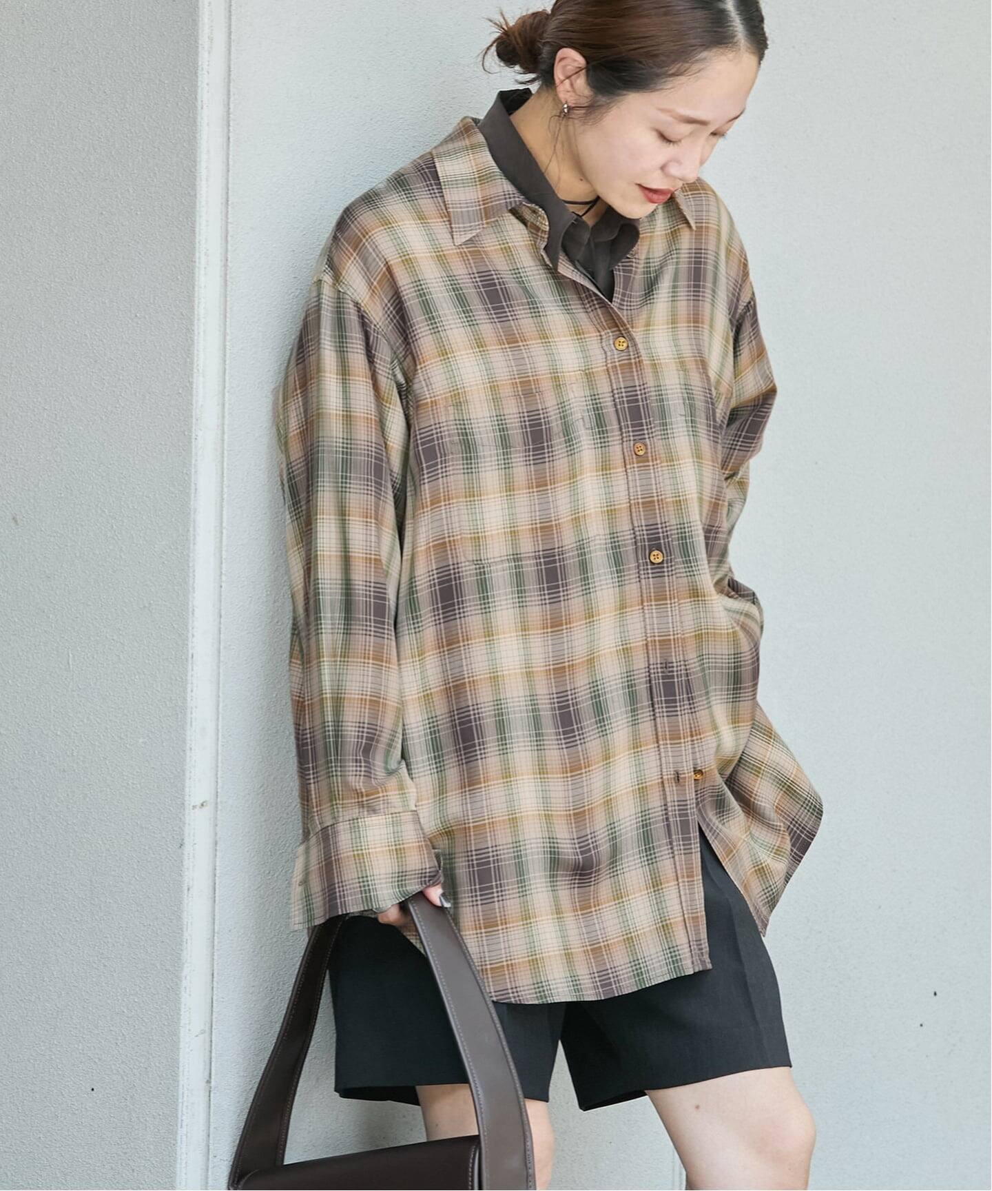 ジャーナルスタンダード　レーヨンチェックシャツ　　　　新品未使用タグ付 ジャーナルスタンダード レーヨンチェックシャツ 新品未使用タグ付